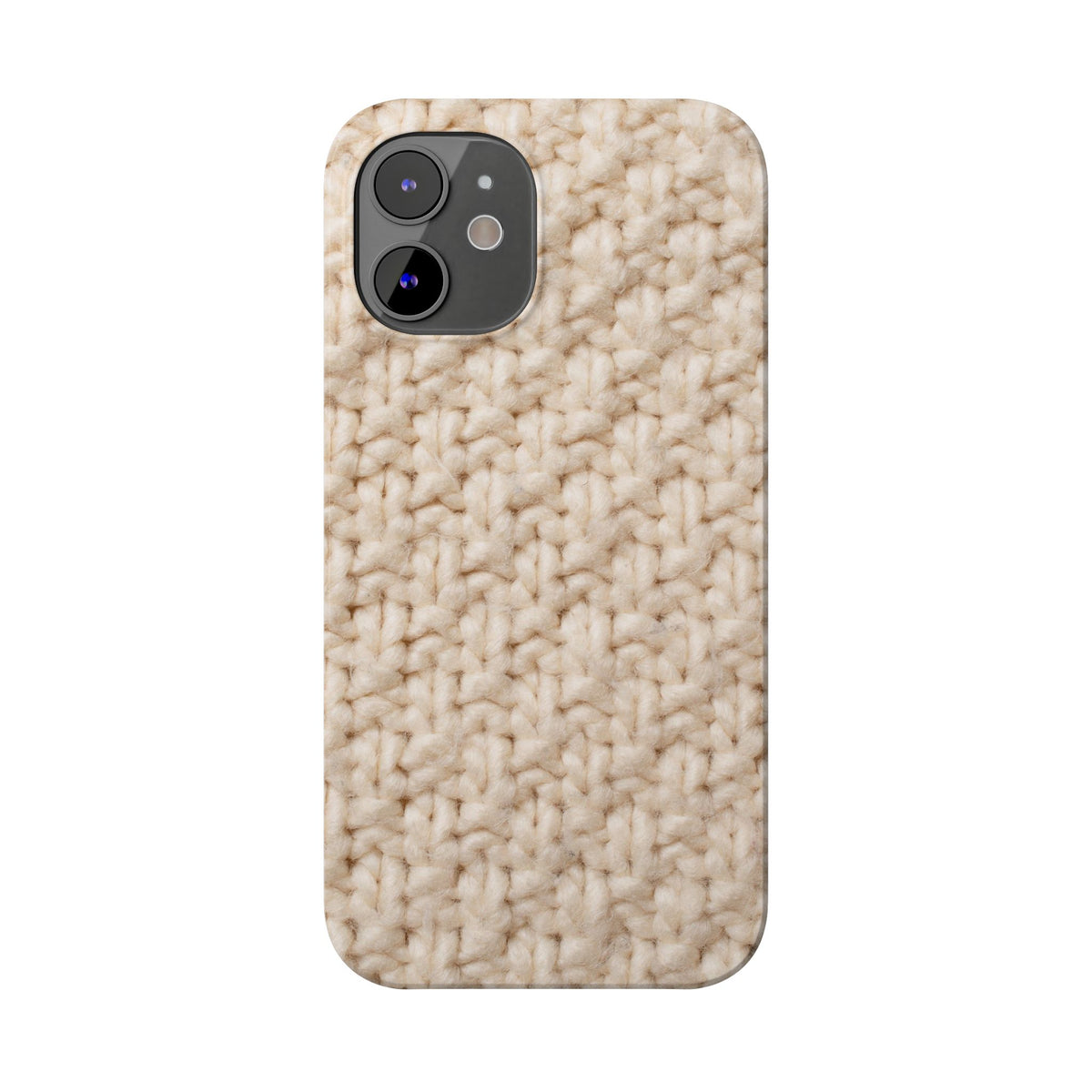 Cream Wool Texture Slim Phone Case - casetinger