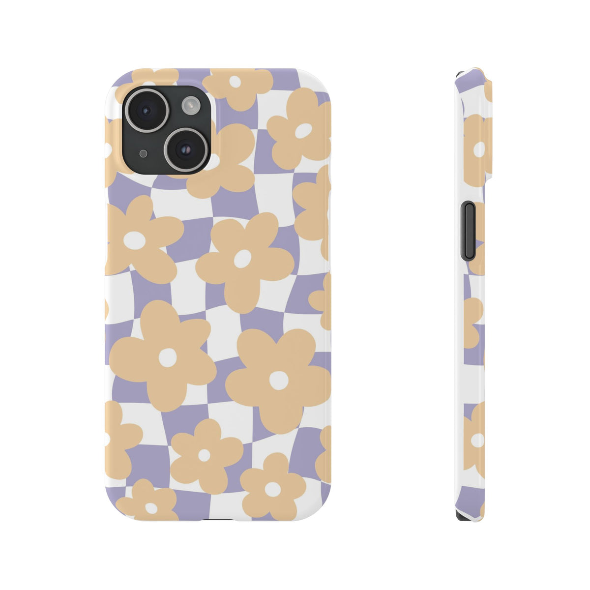 Yellow Floral Retro Grid - casetinger