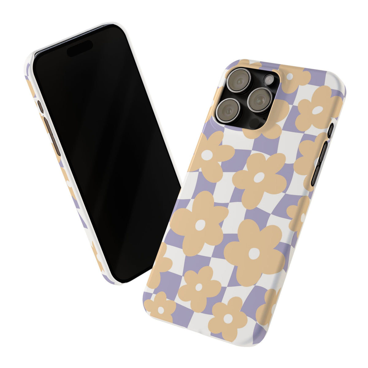 Yellow Floral Retro Grid - casetinger