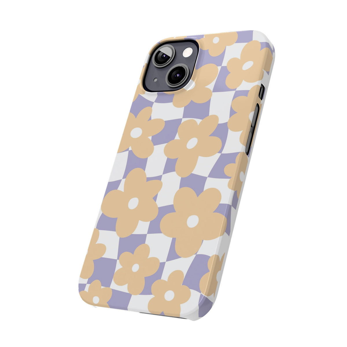 Yellow Floral Retro Grid - casetinger