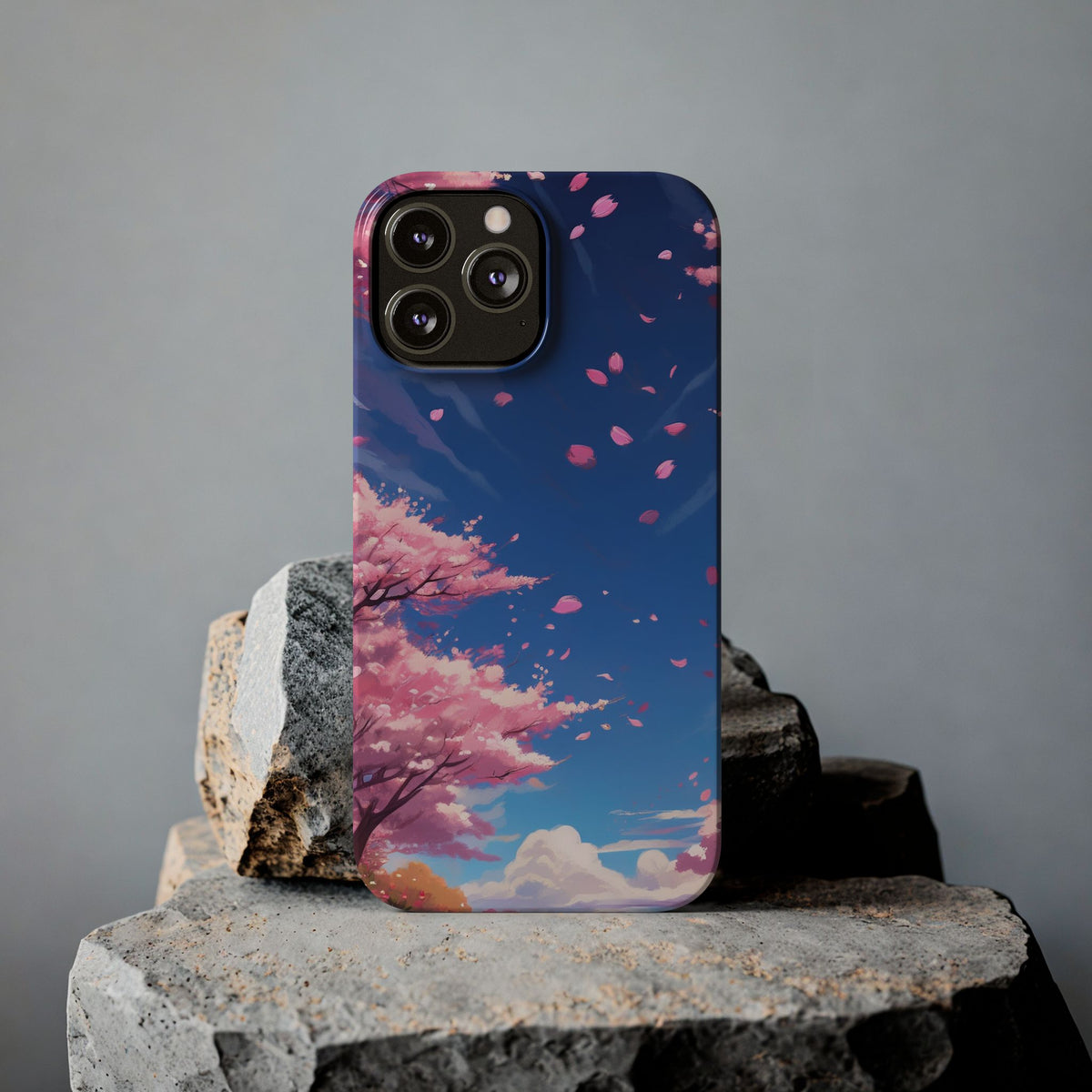 japanese sky landscape sakura flowers - anime style - casetinger