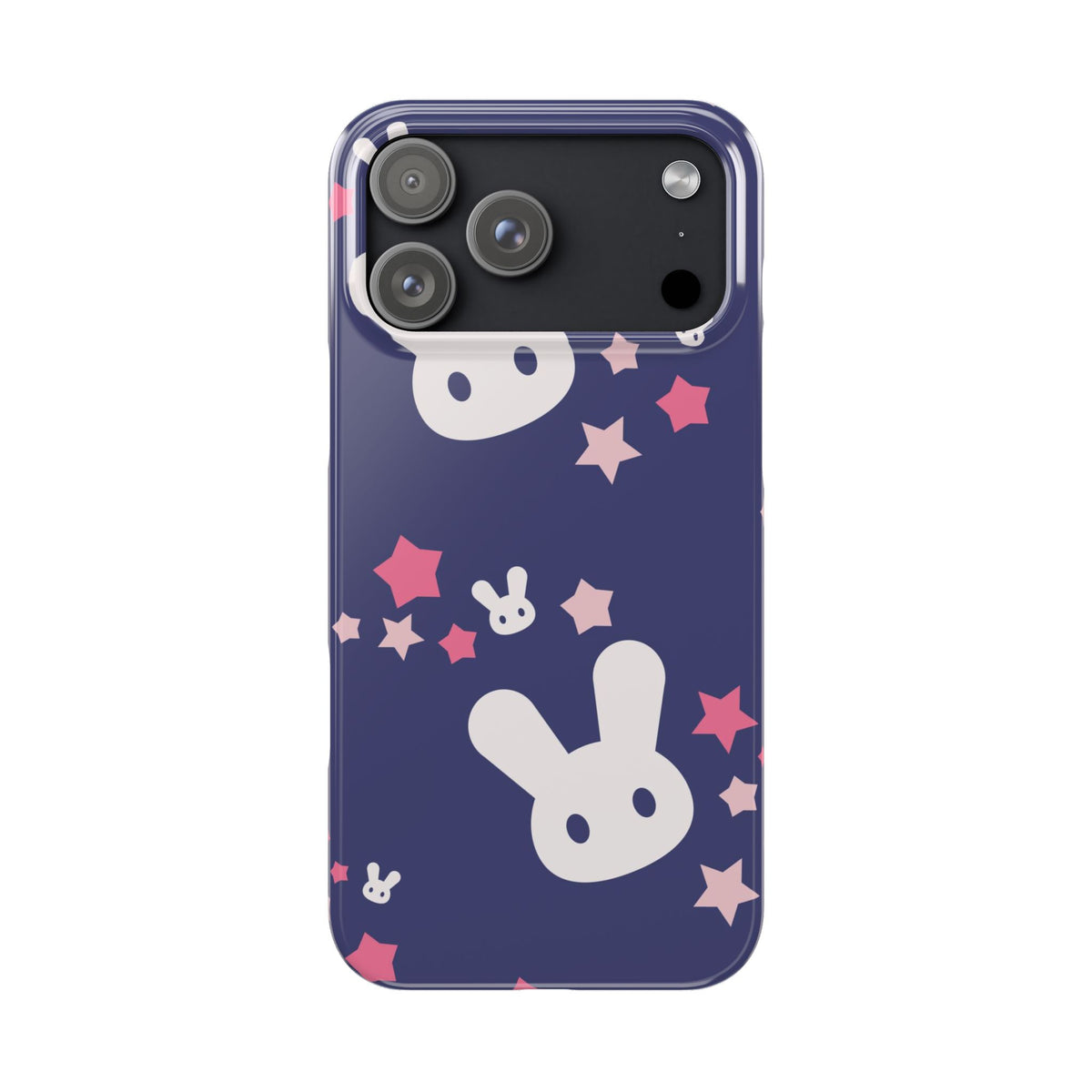 Blue adorable bunnies with stars background - casetinger