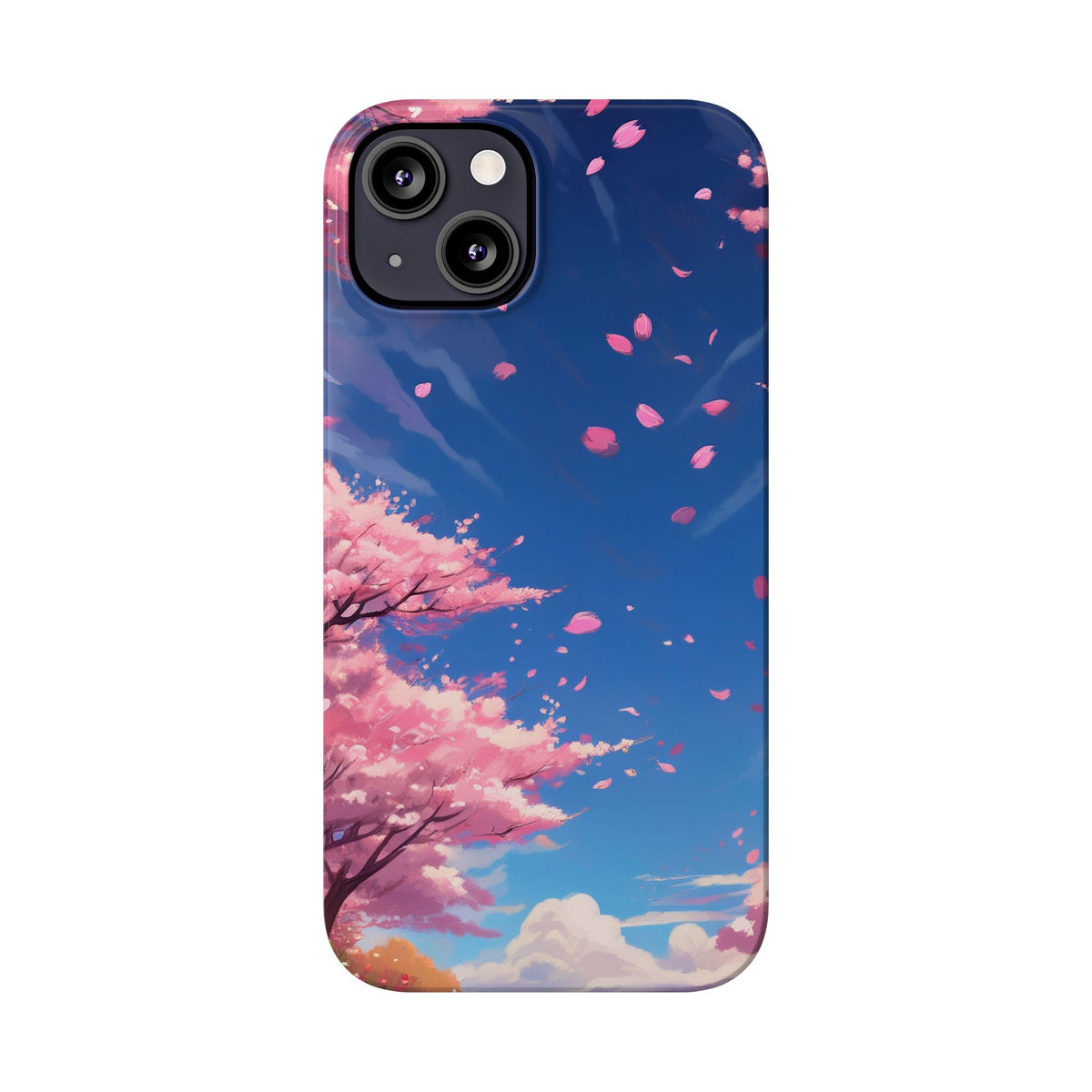 japanese sky landscape sakura flowers - anime style - casetinger