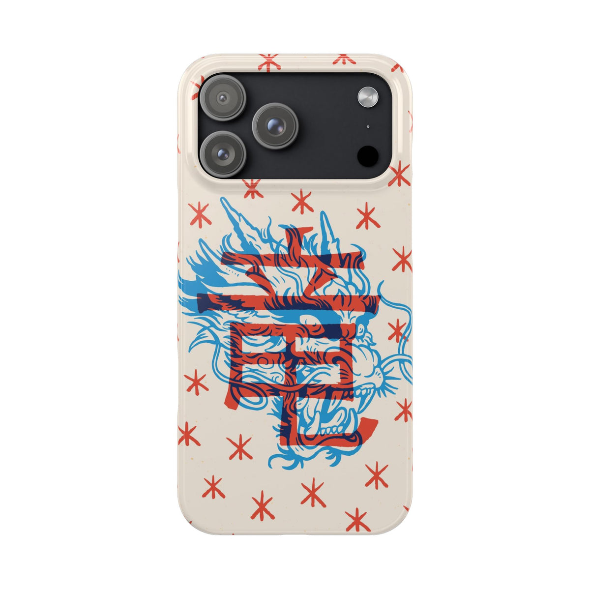 Geek dragon design and Asian art duotone style - casetinger