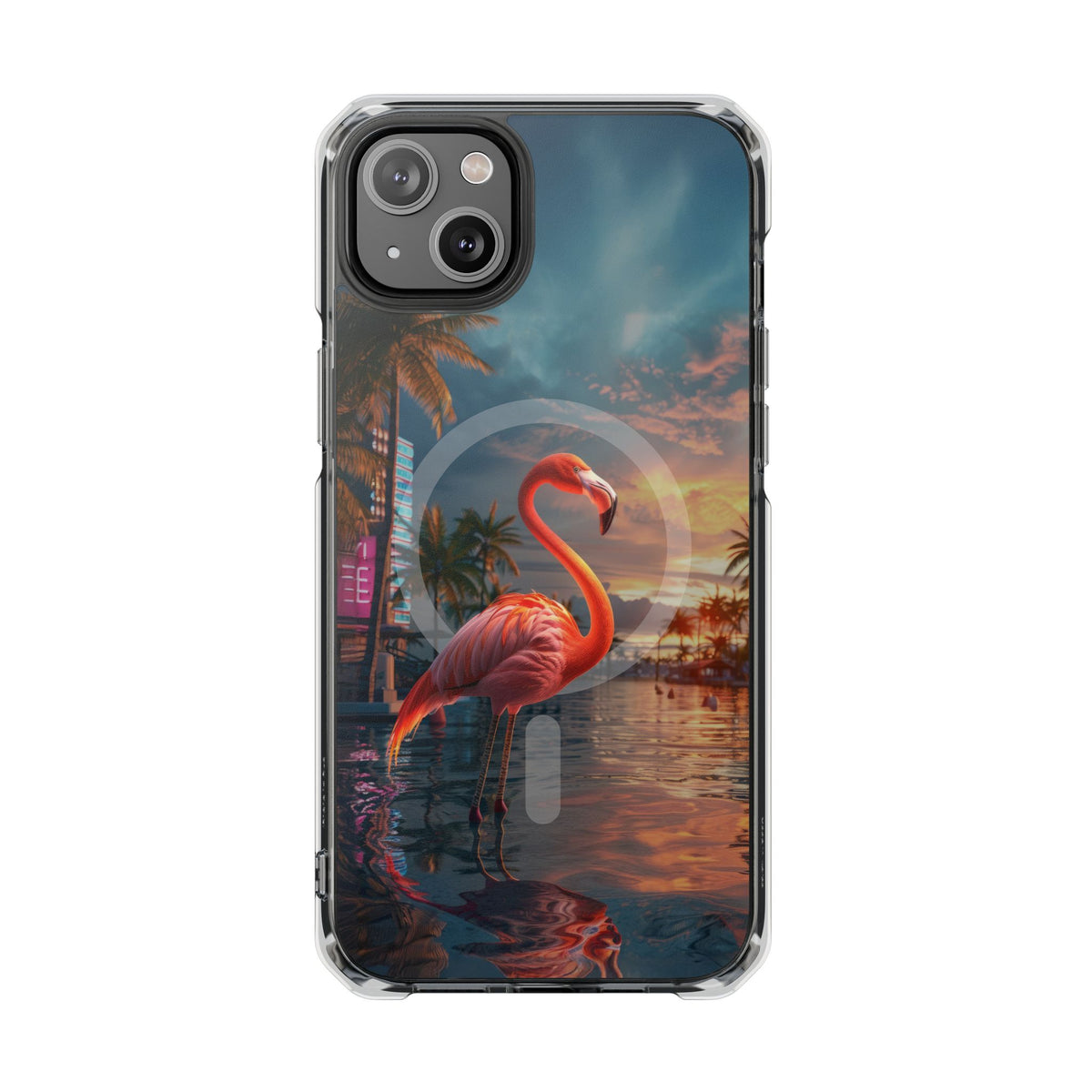 Tropical Miami Flamingo - Magnetic - casetinger