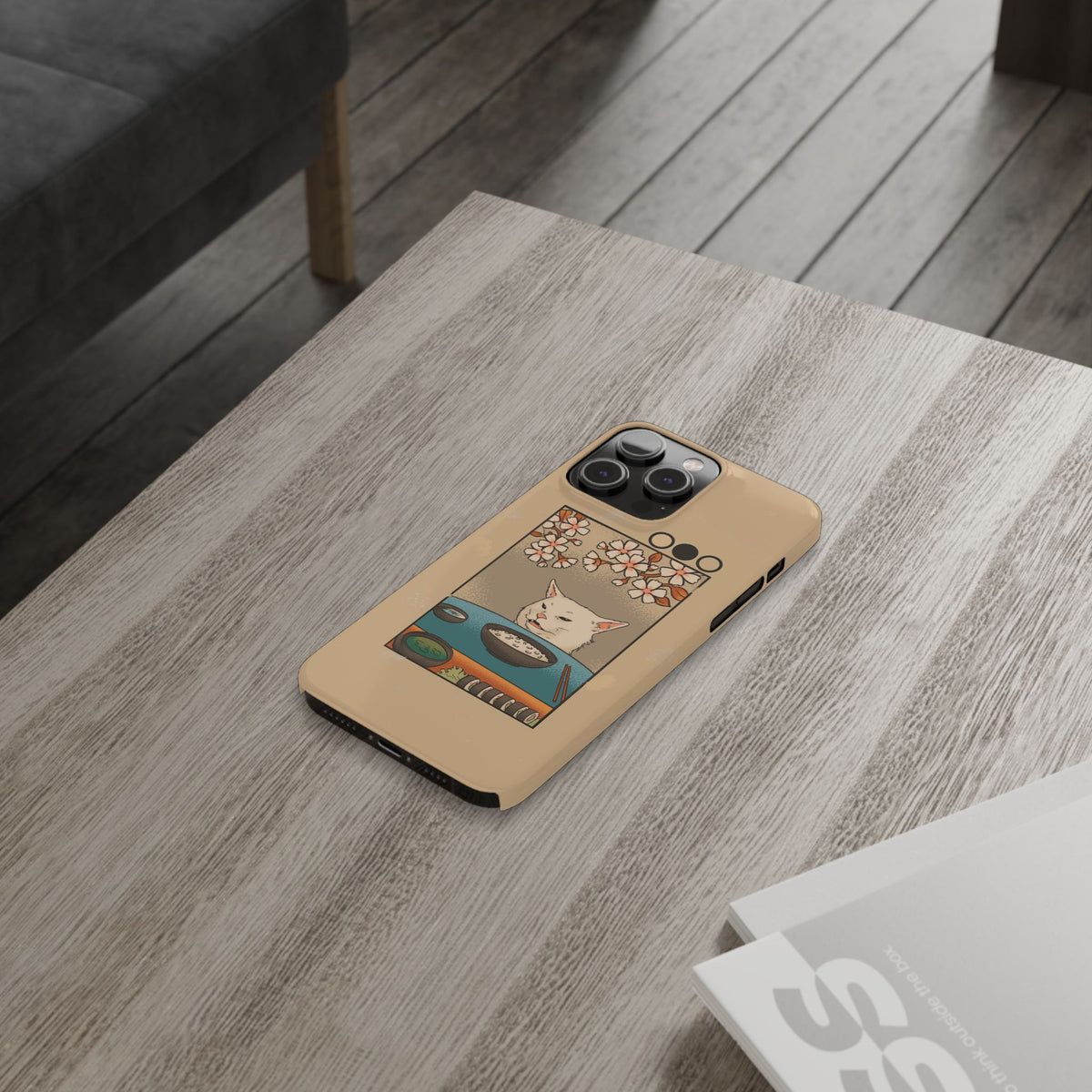 Whimsical Cat and Sushi iPhone Case - casetinger