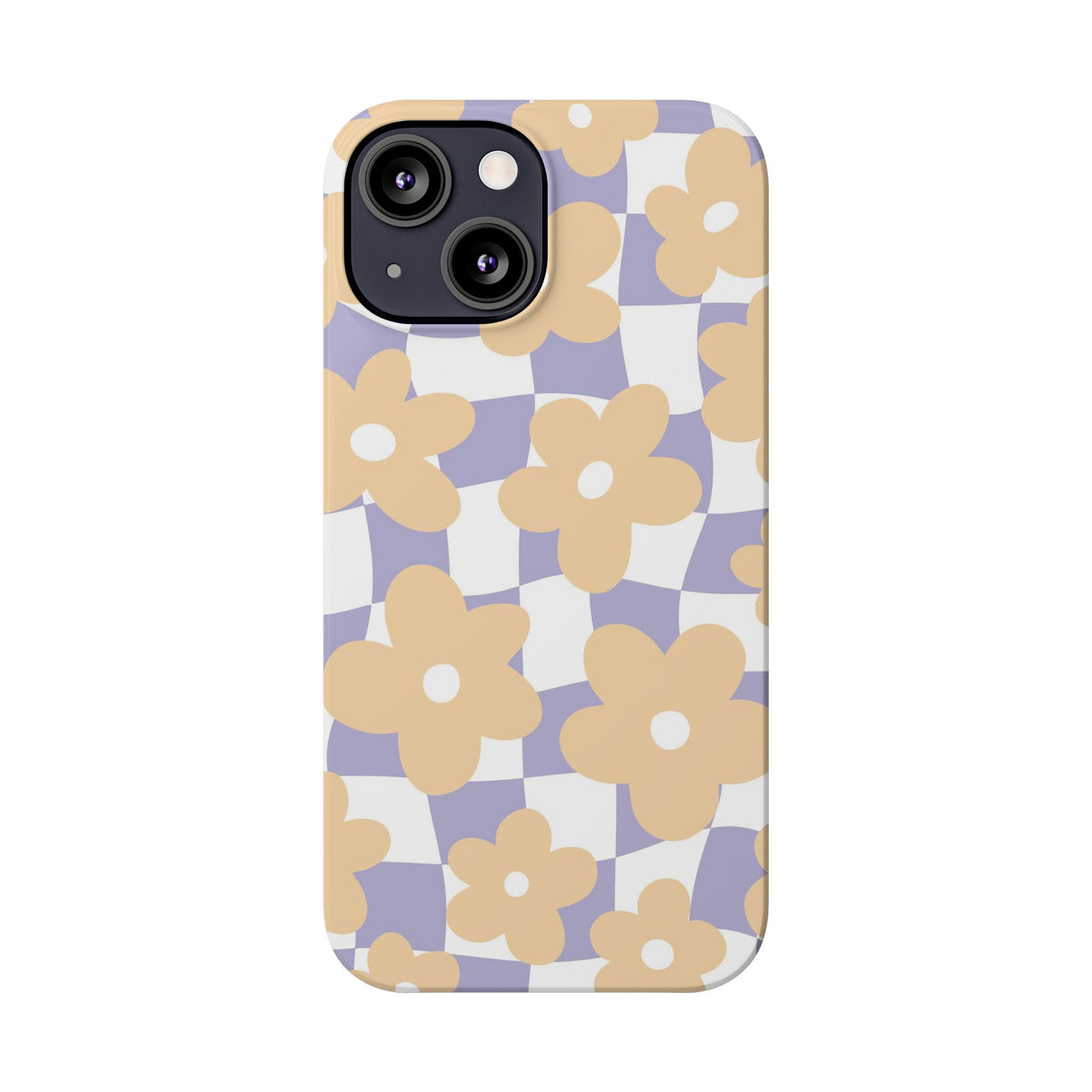 Yellow Floral Retro Grid - casetinger