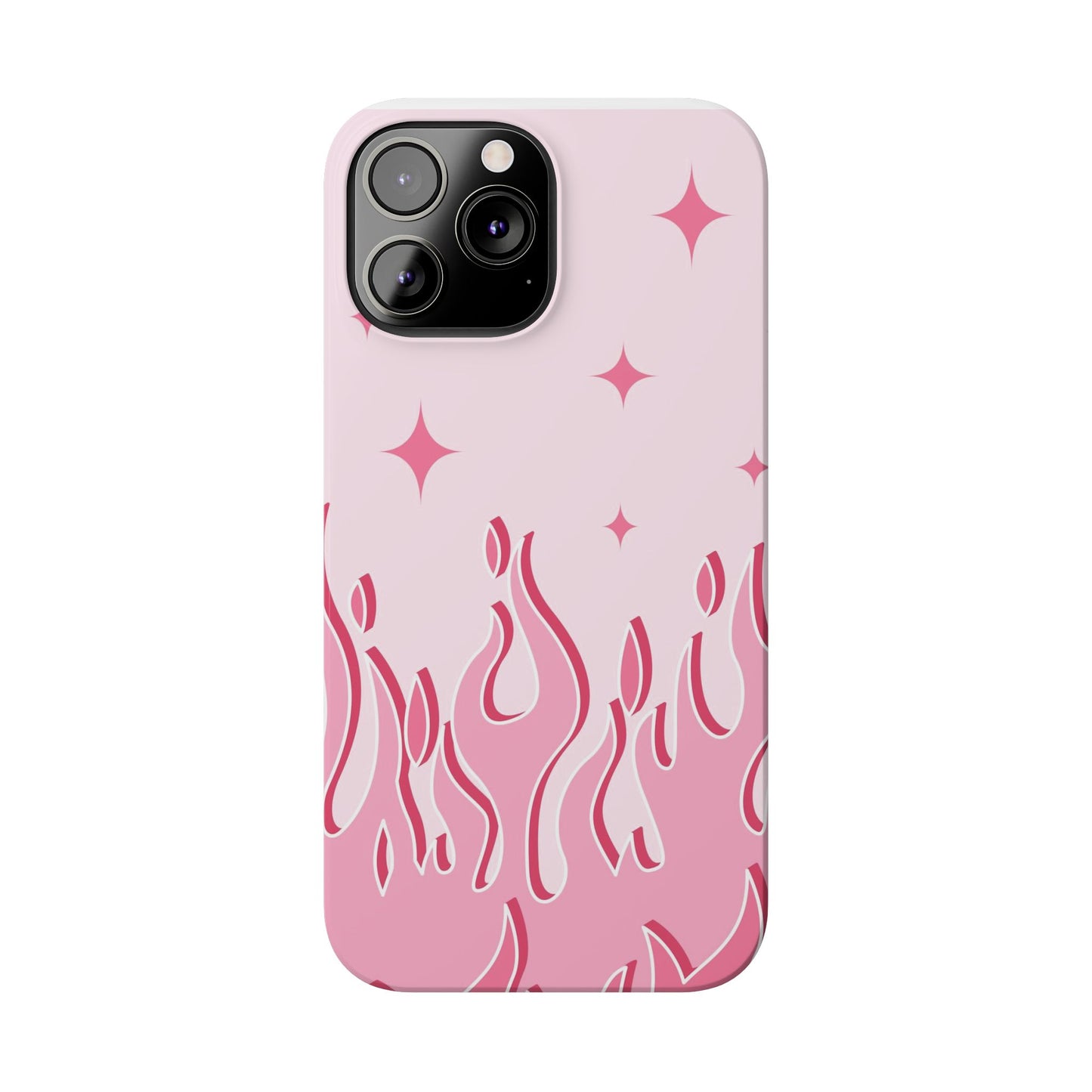 Pink Flame iPhone Case with Heart