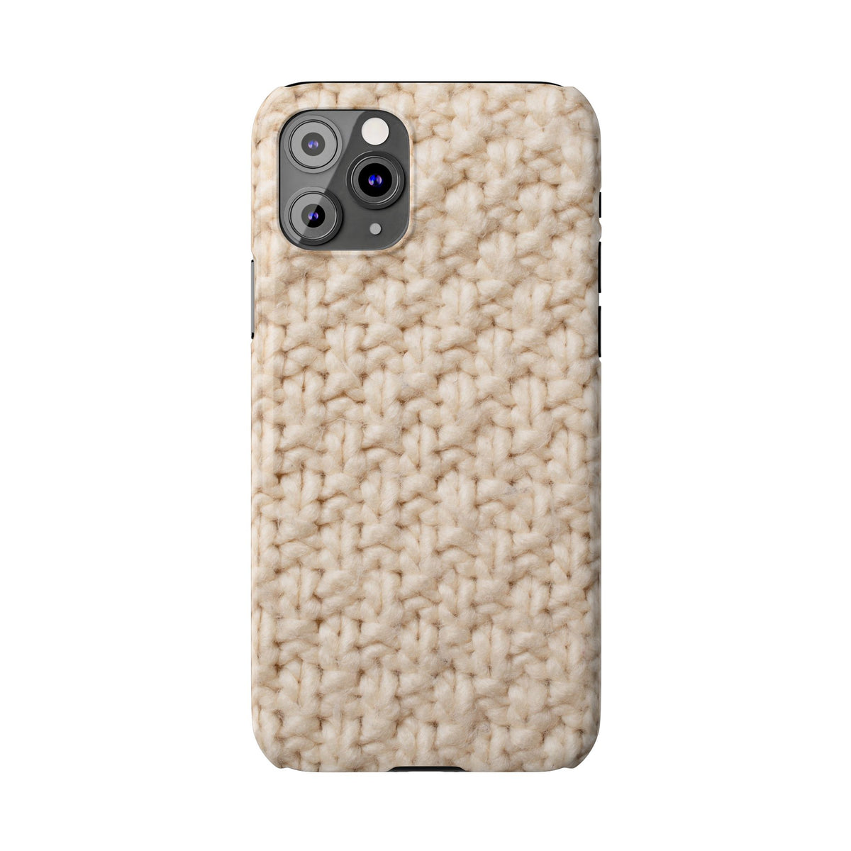 Cream Wool Texture Slim Phone Case - casetinger