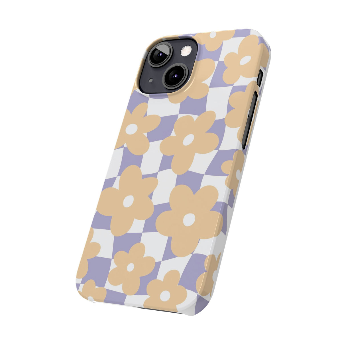 Yellow Floral Retro Grid - casetinger
