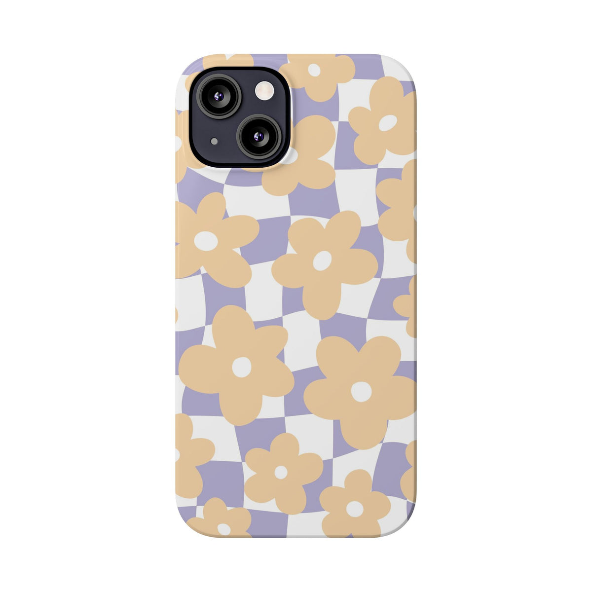 Yellow Floral Retro Grid - casetinger