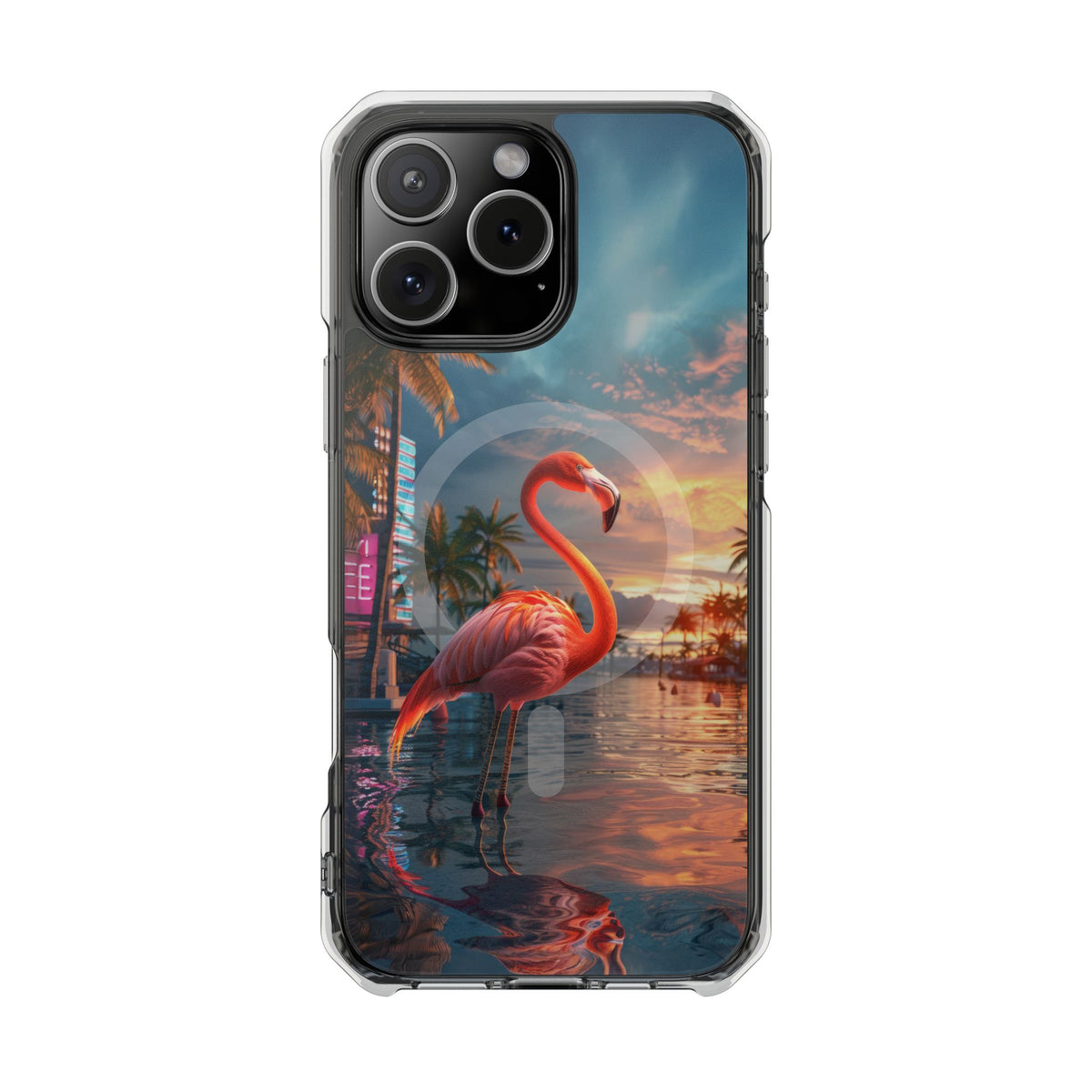 Tropical Miami Flamingo - Magnetic - casetinger