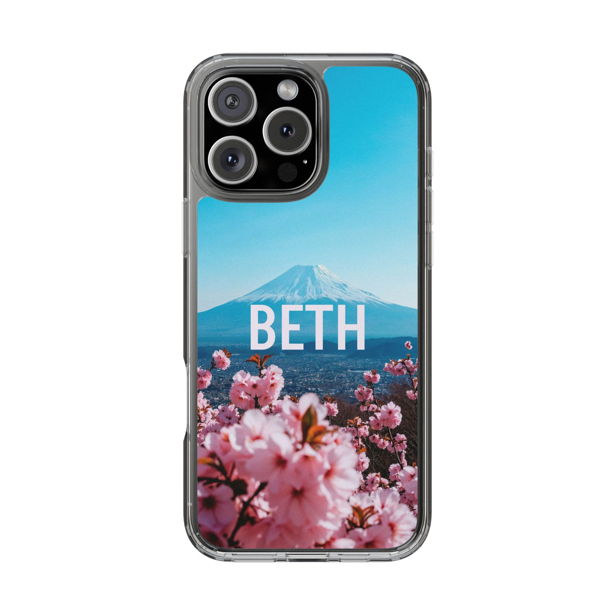Fujiyama sakura flowers - Custom name - casetinger