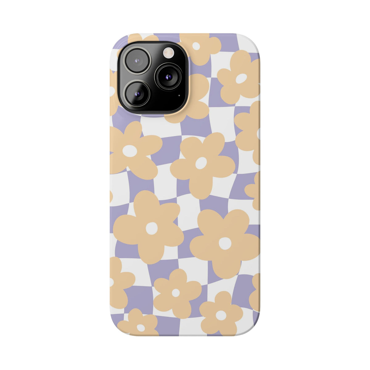 Yellow Floral Retro Grid - casetinger