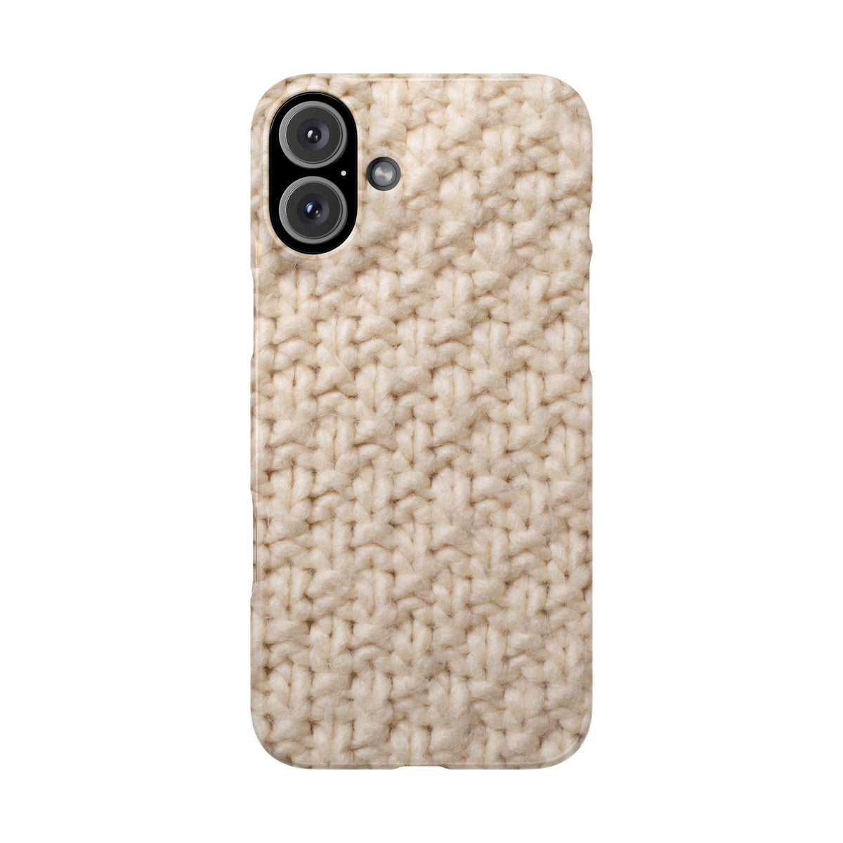 Cream Wool Texture Slim Phone Case - casetinger