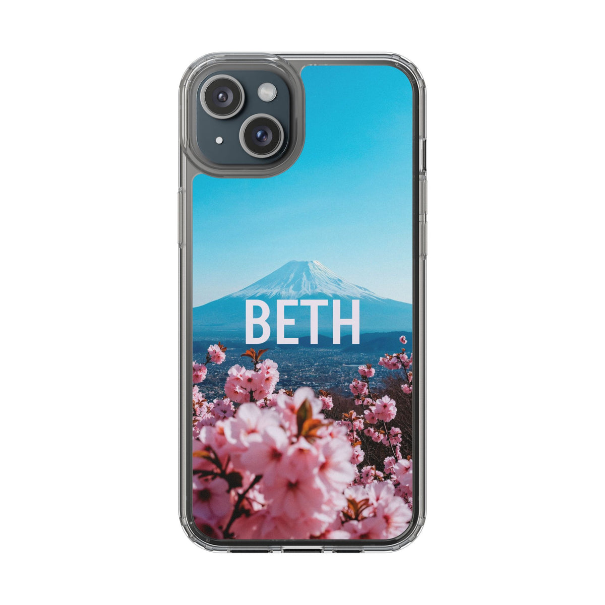 Fujiyama sakura flowers - Custom name - casetinger