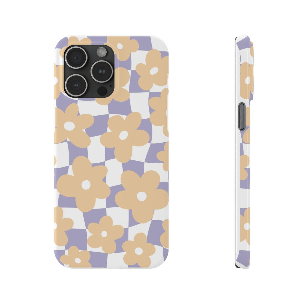 Yellow Floral Retro Grid - casetinger