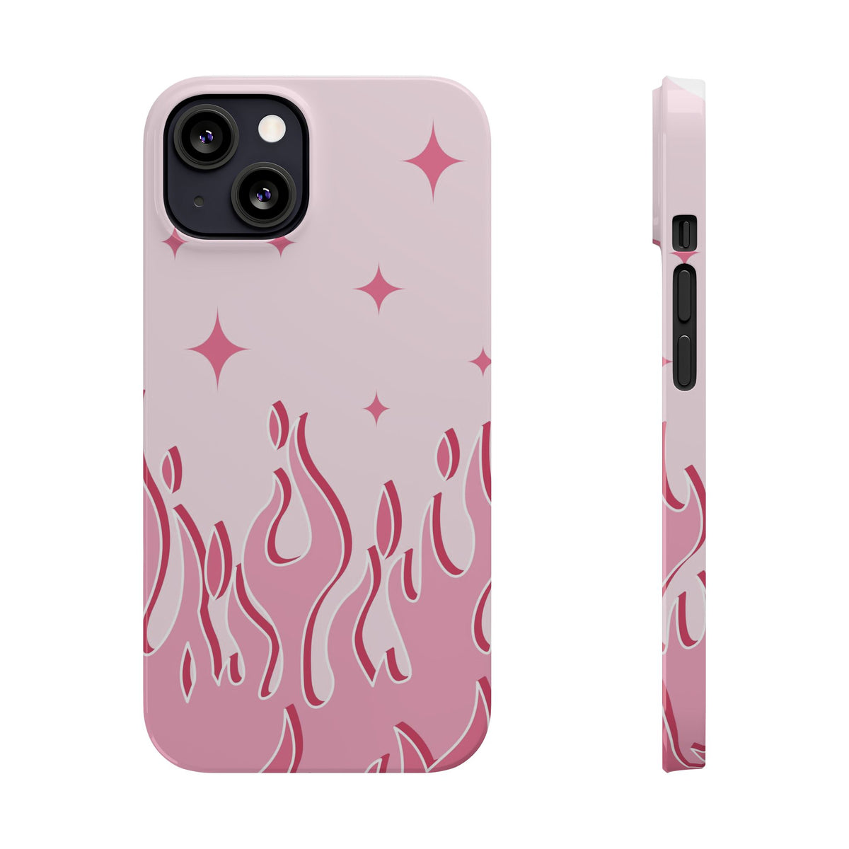 Pink Flame with Heart - casetinger