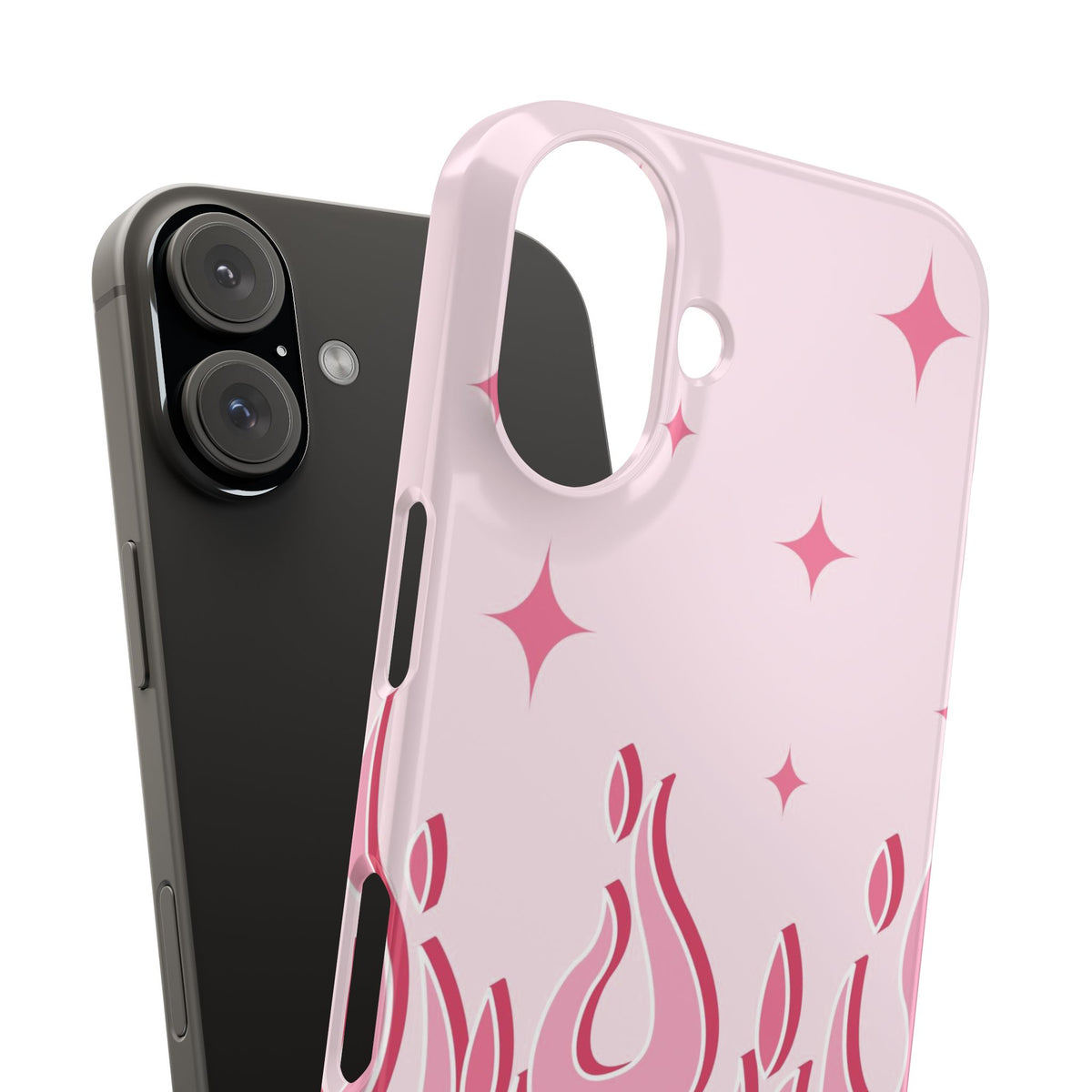 Pink Flame with Heart - casetinger