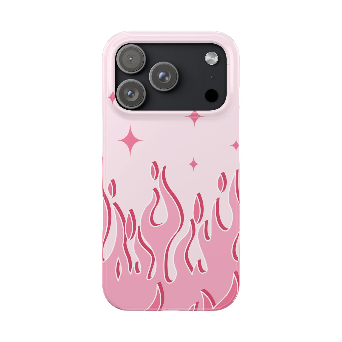 Pink Flame with Heart - casetinger