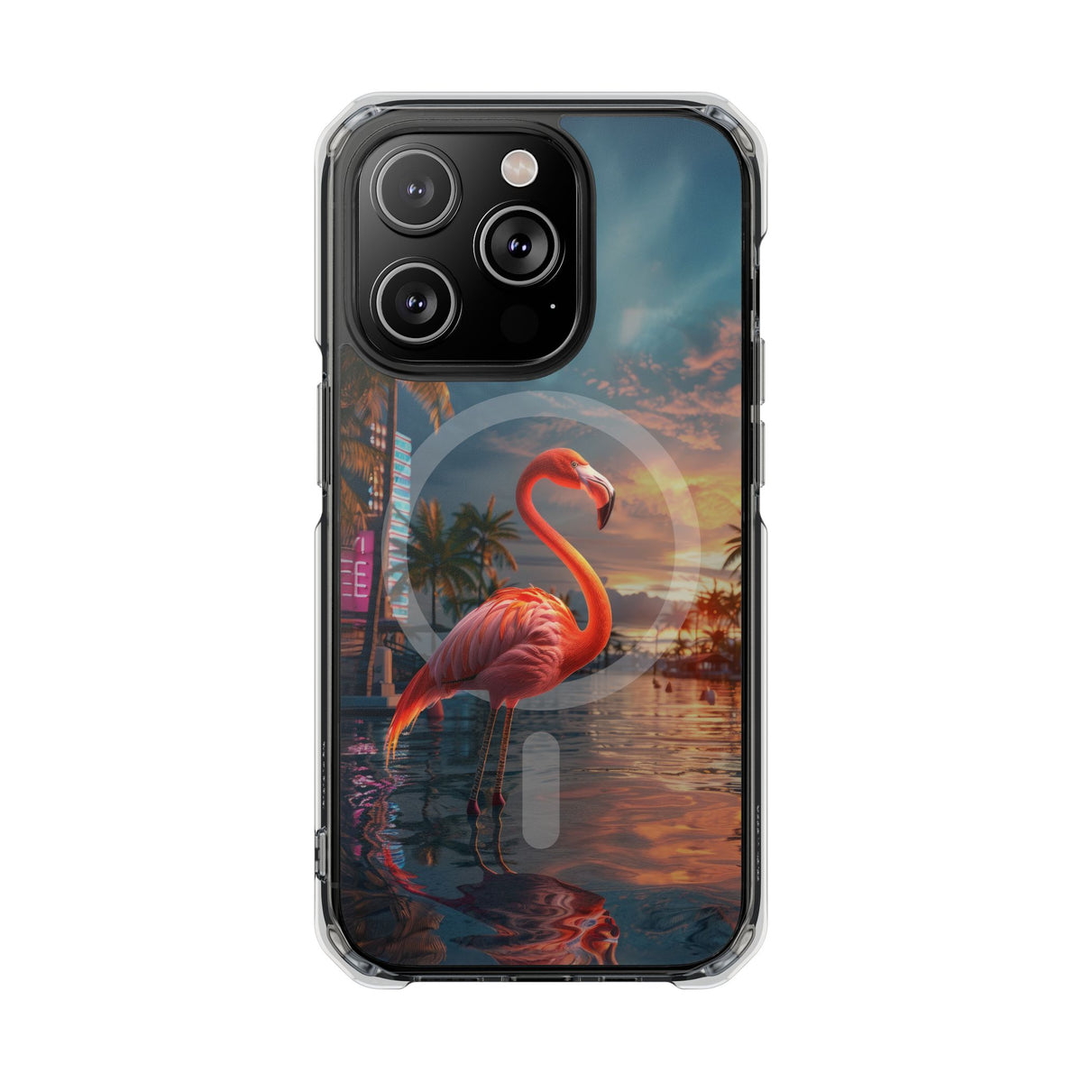 Tropical Miami Flamingo - Magnetic - casetinger
