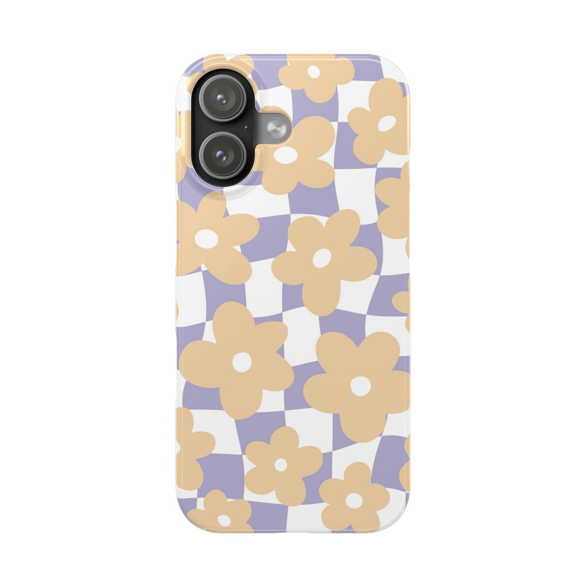 Yellow Floral Retro Grid - casetinger