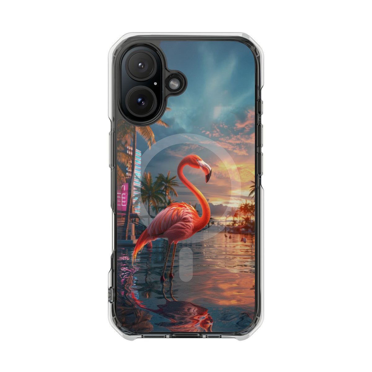 Tropical Miami Flamingo - Magnetic - casetinger