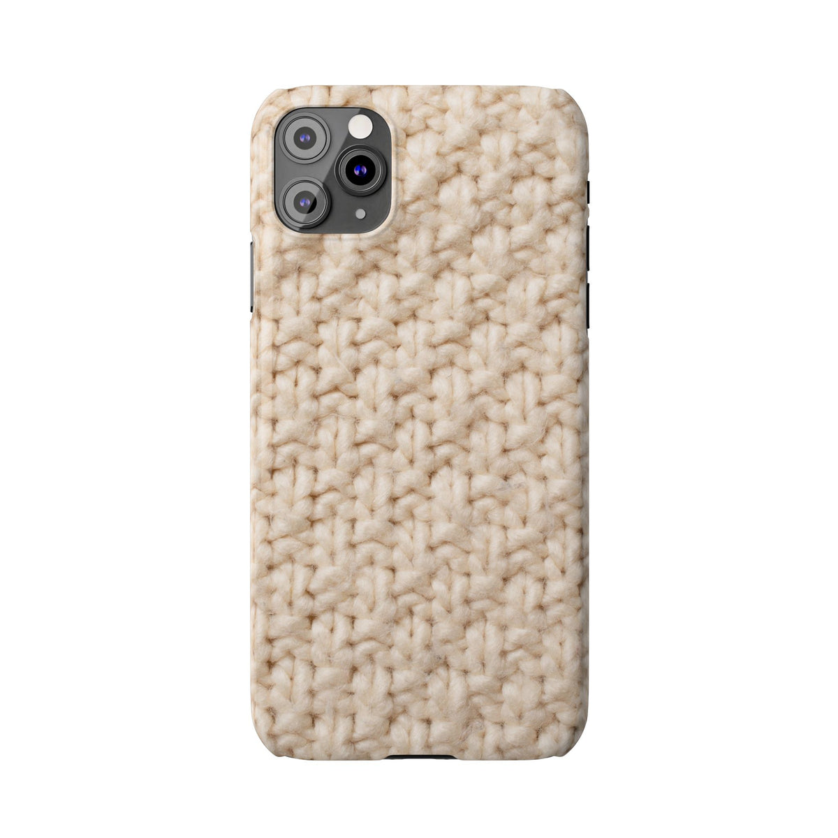 Cream Wool Texture Slim Phone Case - casetinger