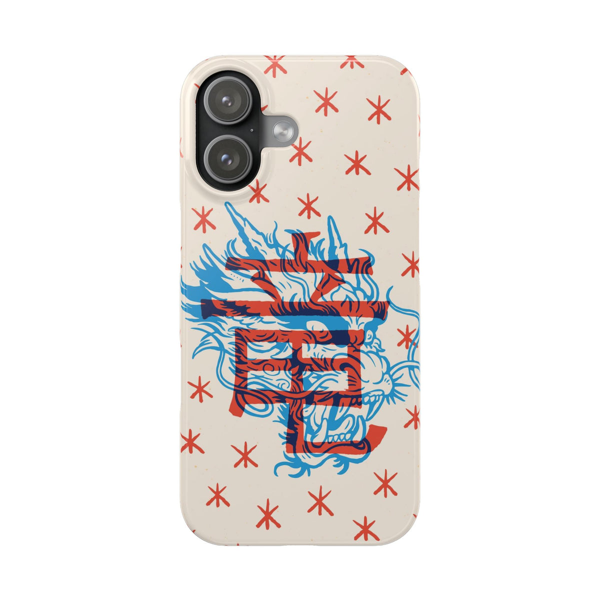 Geek dragon design and Asian art duotone style - casetinger