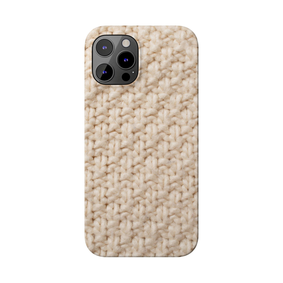 Cream Wool Texture Slim Phone Case - casetinger