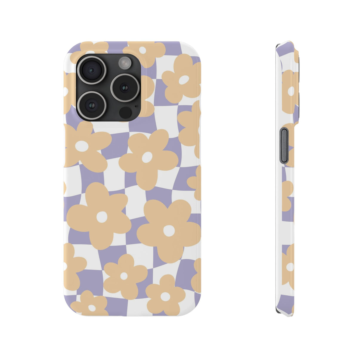 Yellow Floral Retro Grid - casetinger