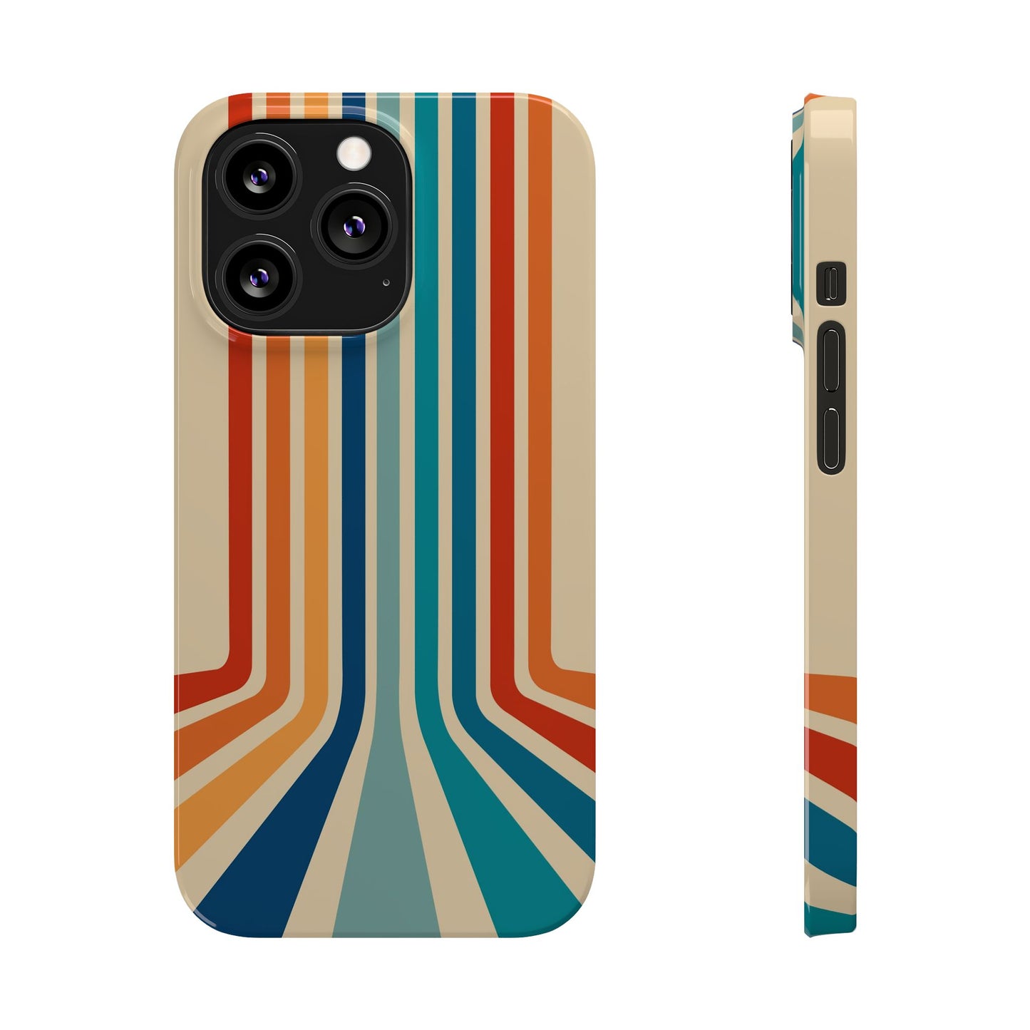 Summer Retro abstract stripes on the horizon