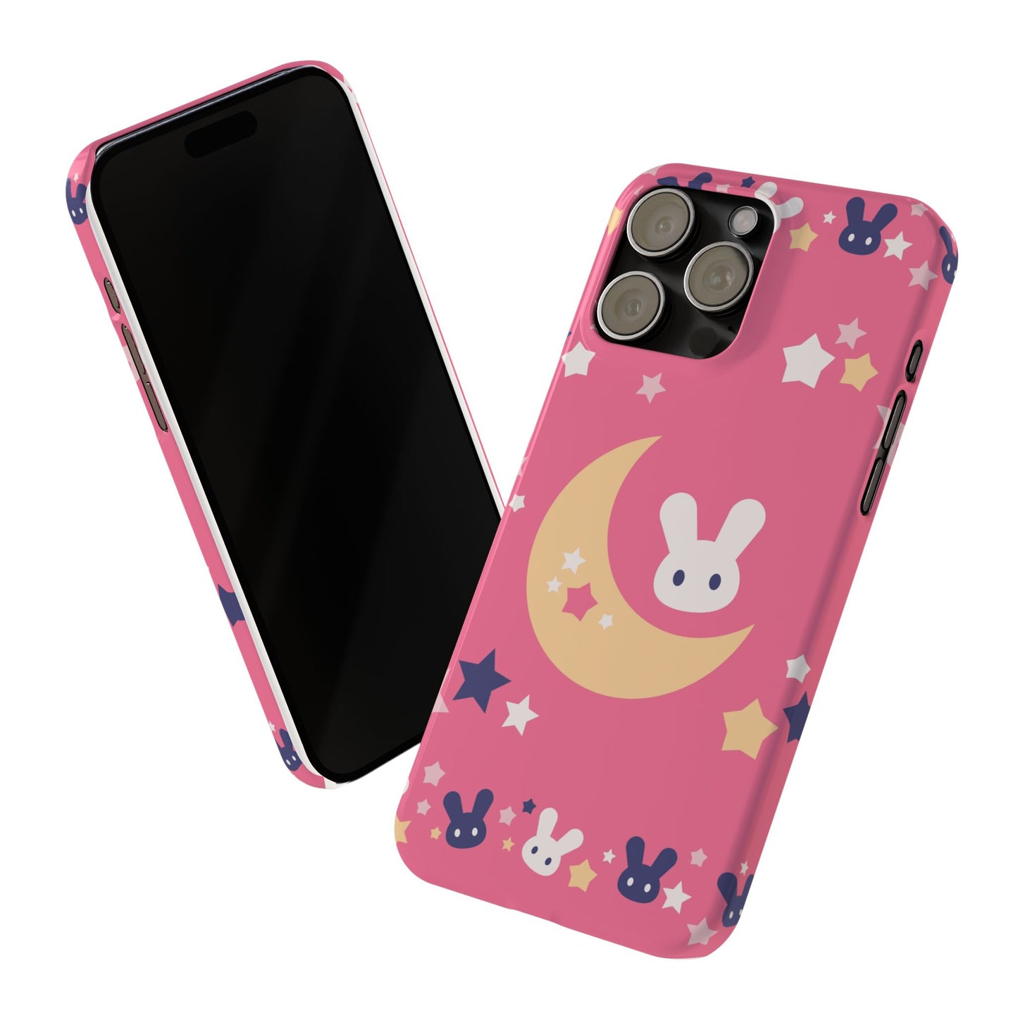Adorable Bunnies with Moon