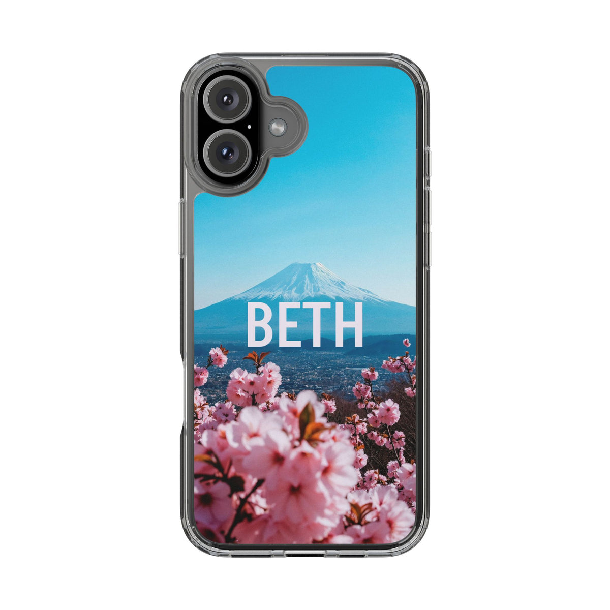 Fujiyama sakura flowers - Custom name - casetinger