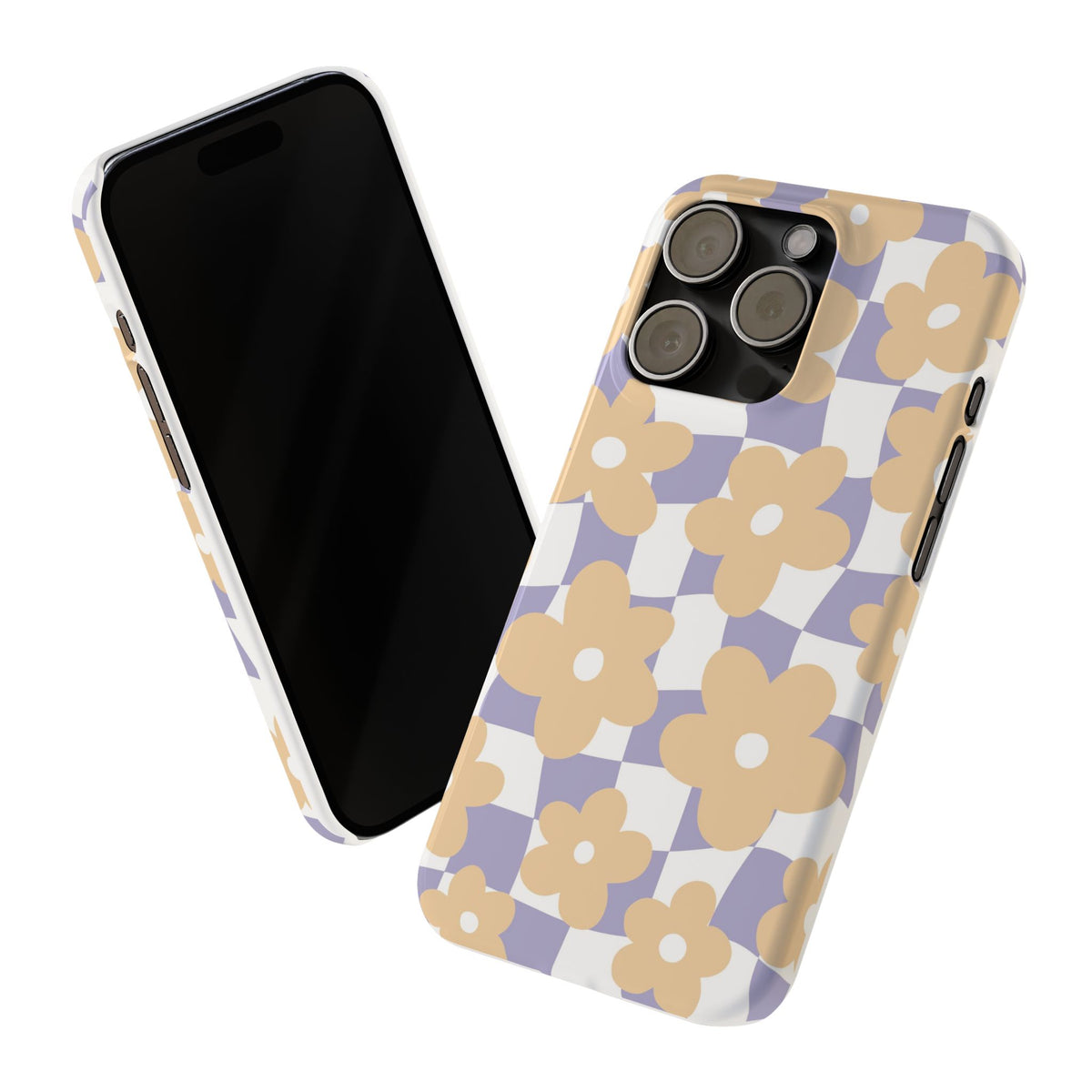 Yellow Floral Retro Grid - casetinger