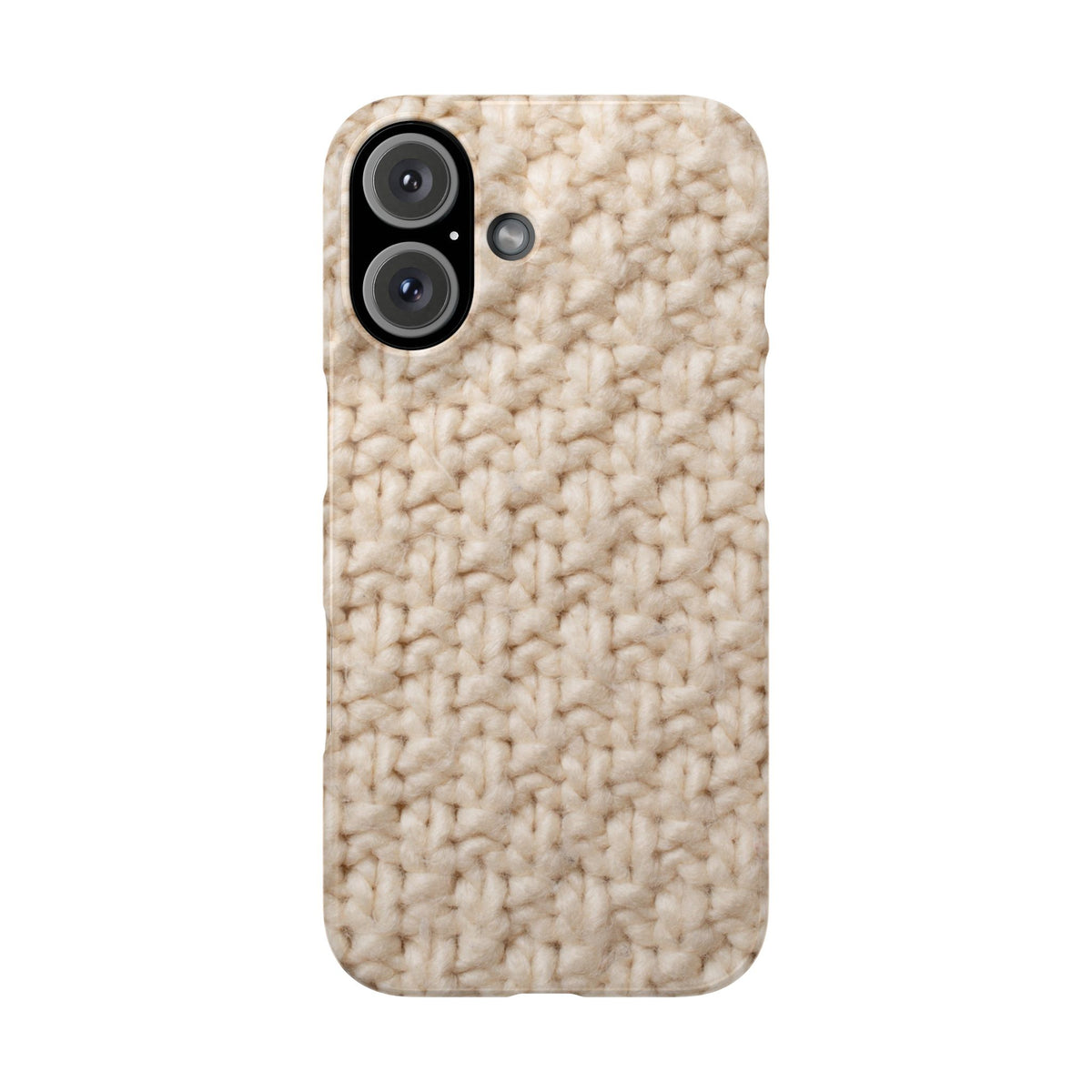 Cream Wool Texture Slim Phone Case - casetinger