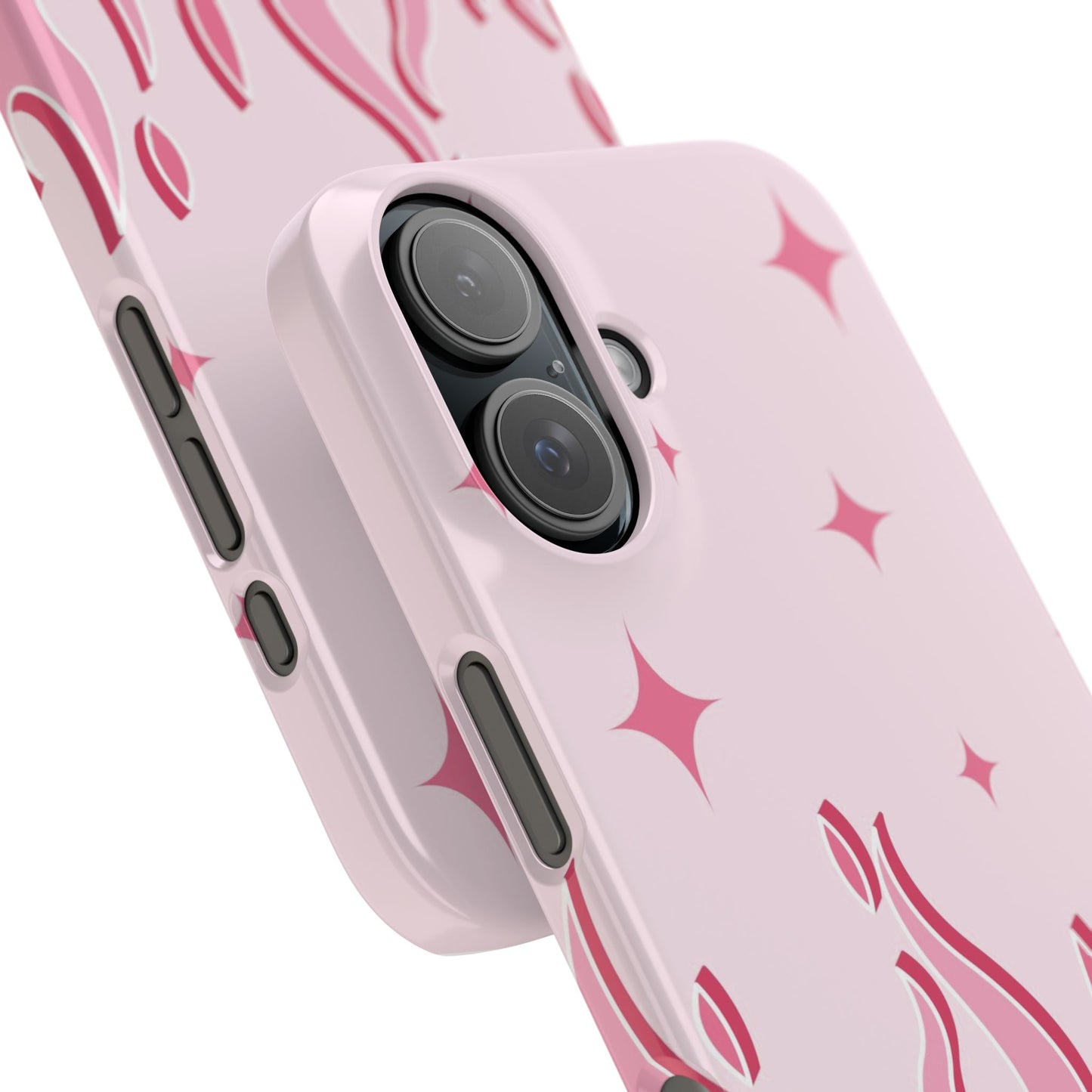 Pink Flame iPhone Case with Heart