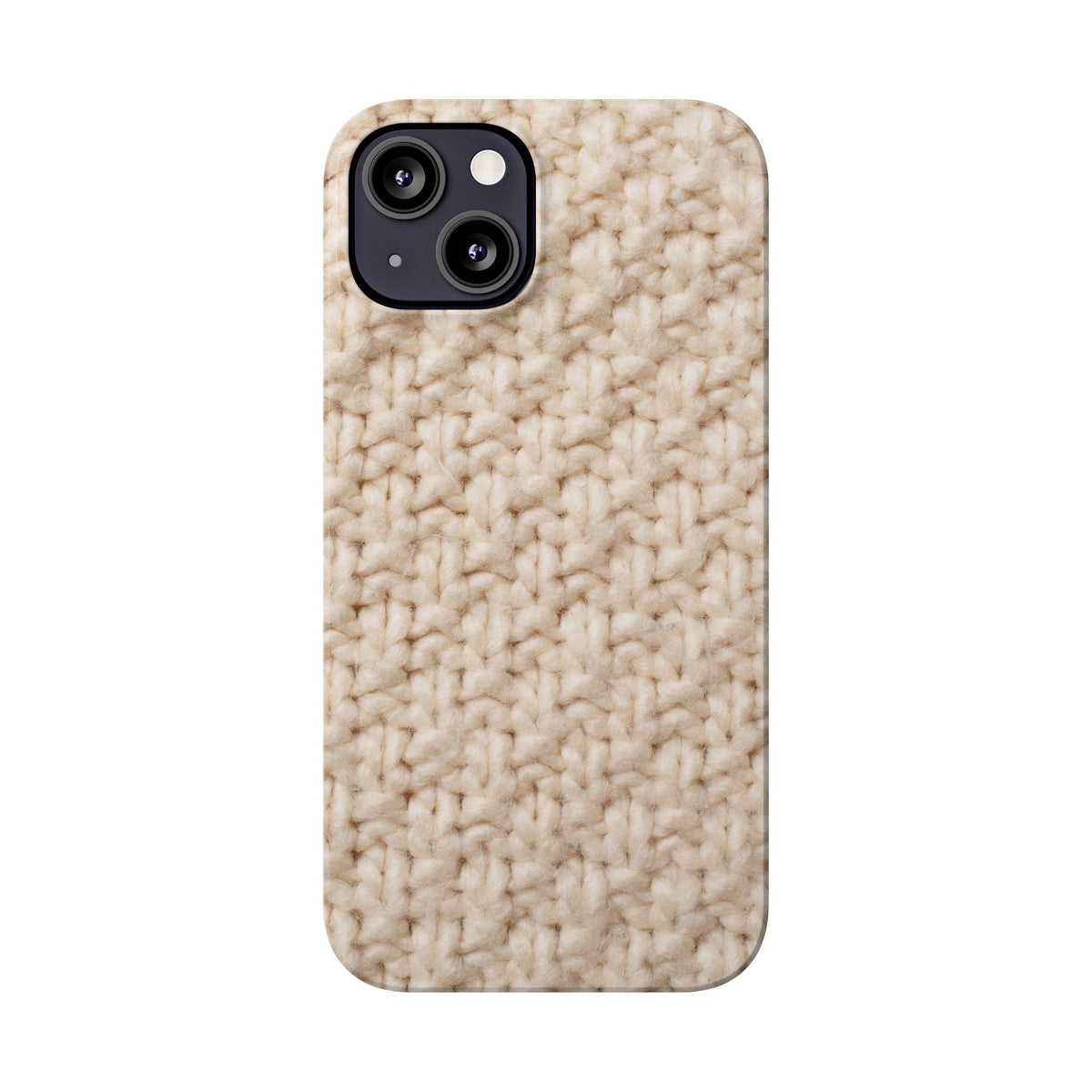 Cream Wool Texture Slim Phone Case - casetinger