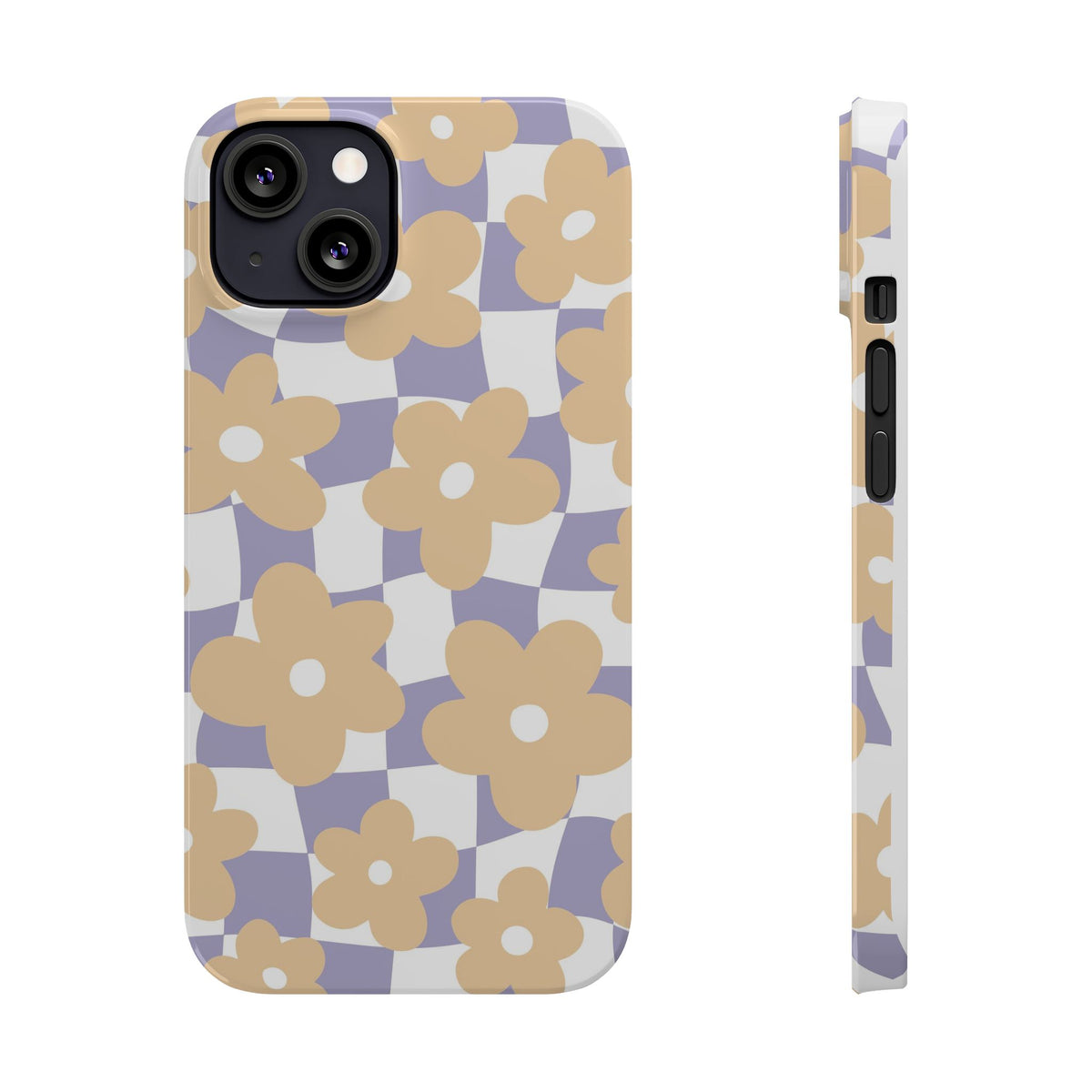 Yellow Floral Retro Grid - casetinger