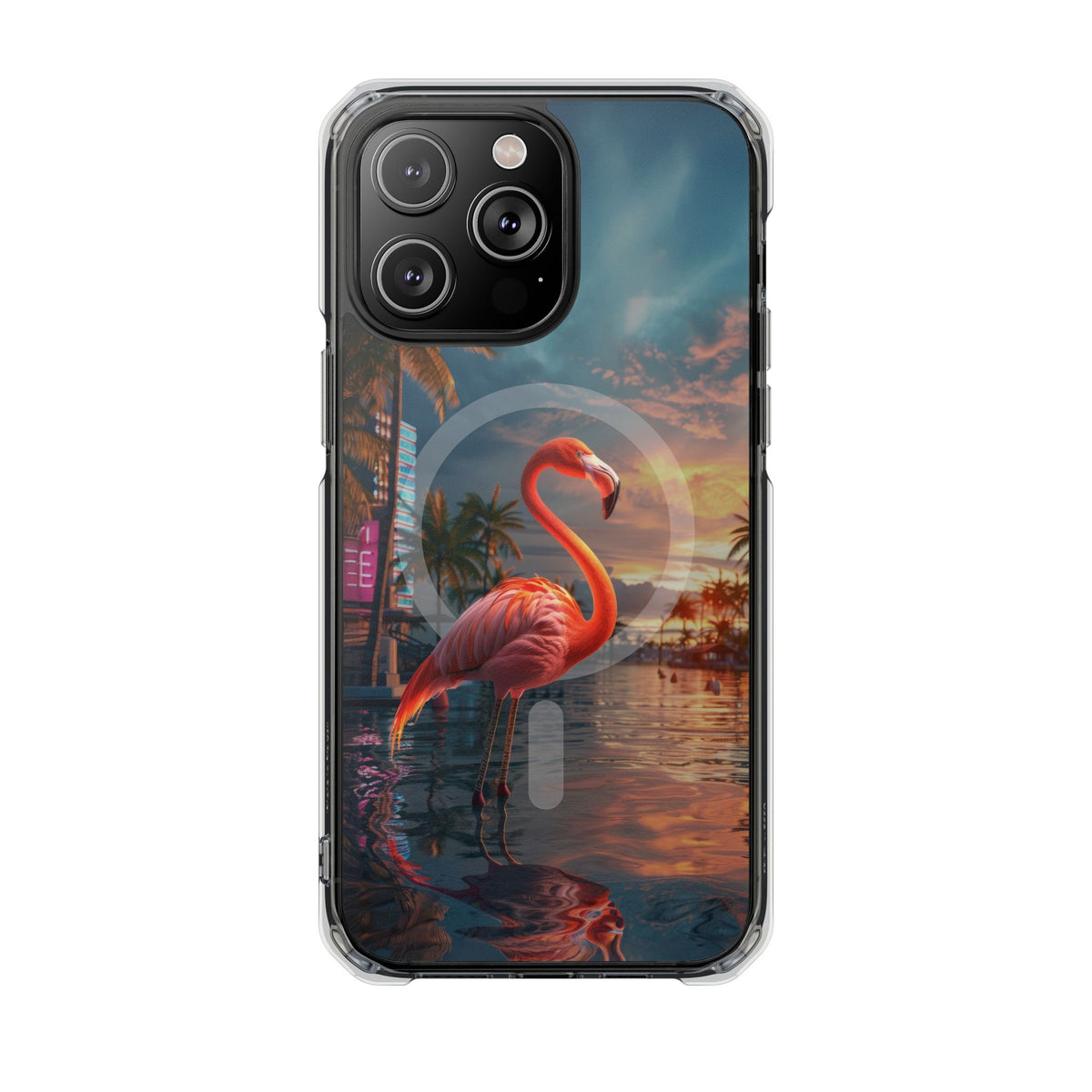 Tropical Miami Flamingo - Magnetic - casetinger