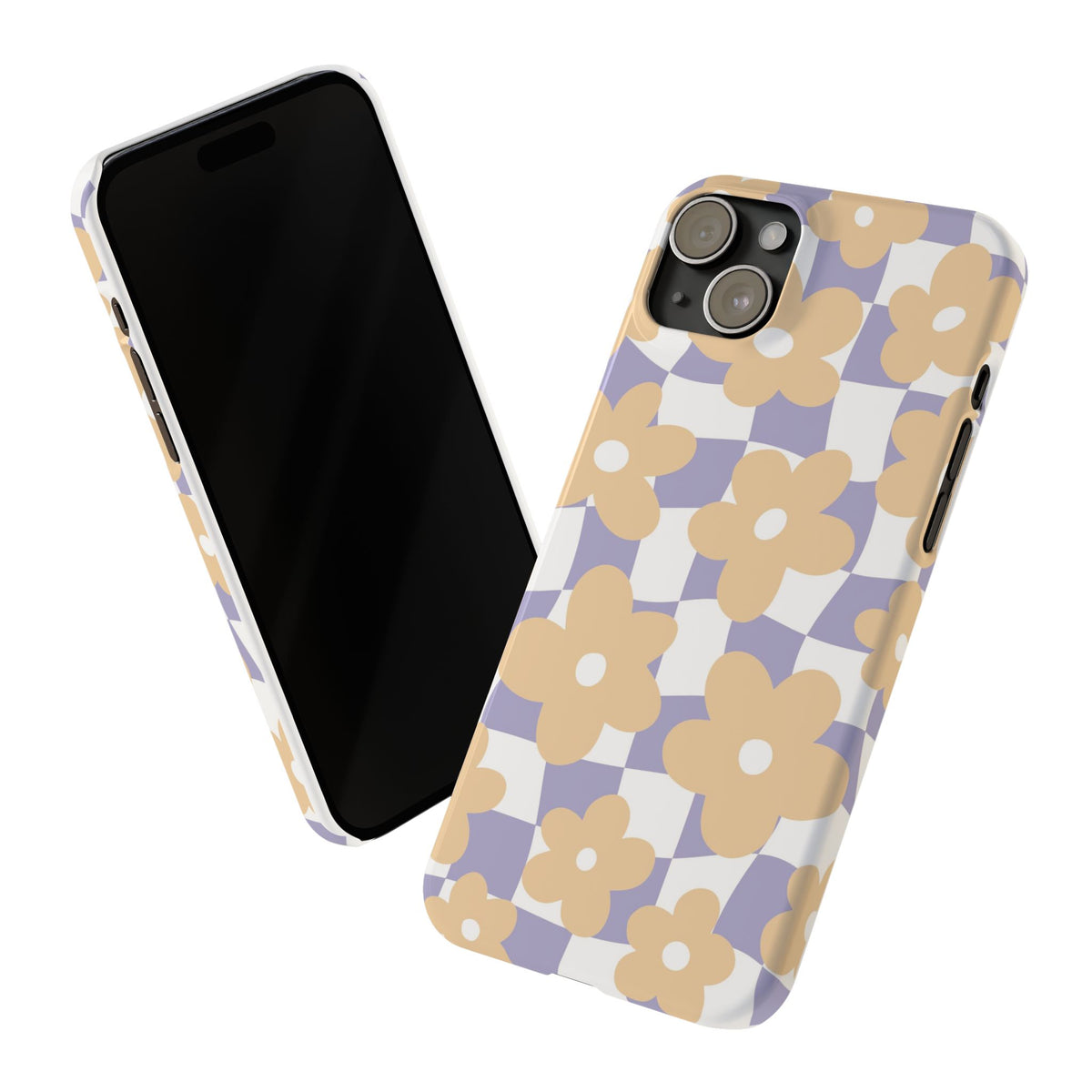 Yellow Floral Retro Grid - casetinger
