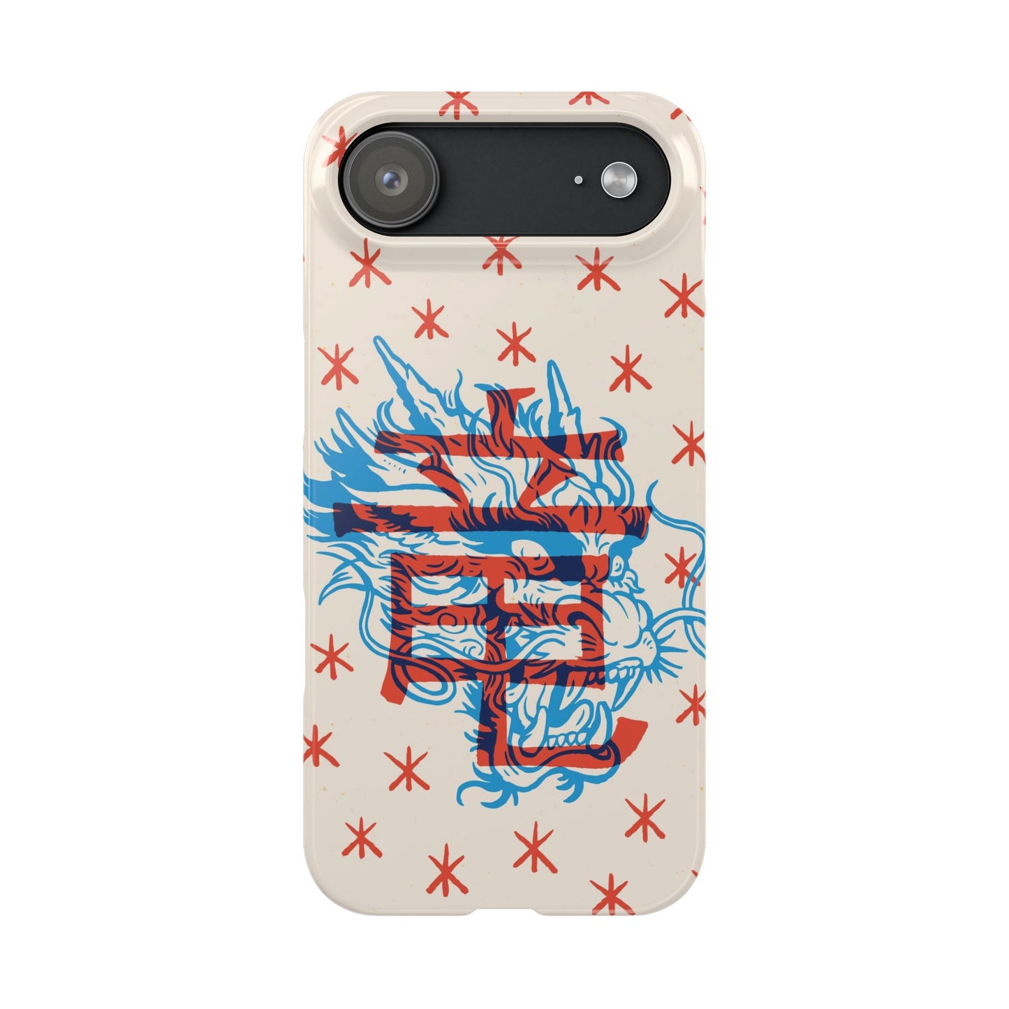 Geek dragon design and Asian art duotone style