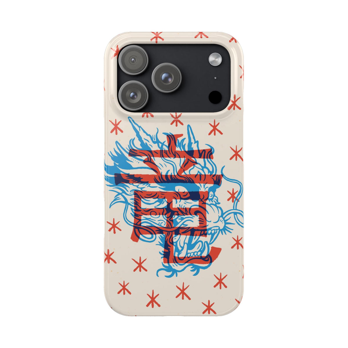 Geek dragon design and Asian art duotone style - casetinger