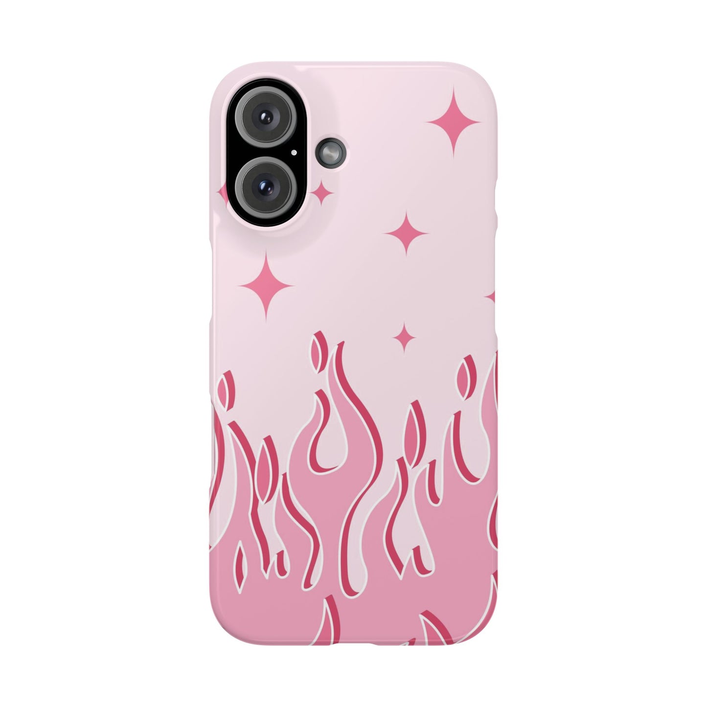 Pink Flame iPhone Case with Heart