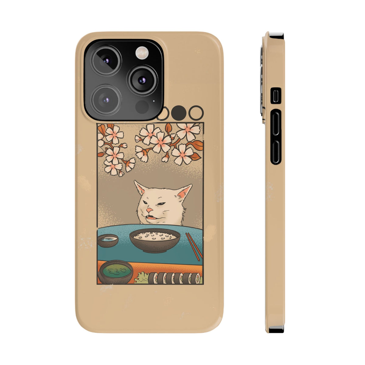 Whimsical Cat and Sushi iPhone Case - casetinger
