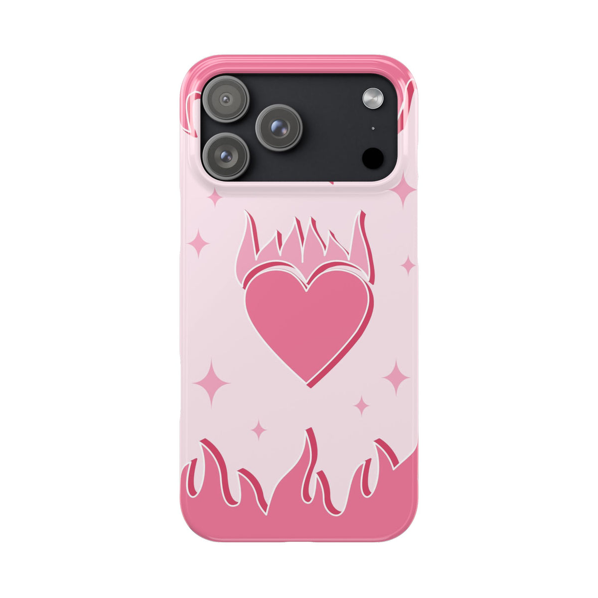 Pink Heart on Fire - casetinger