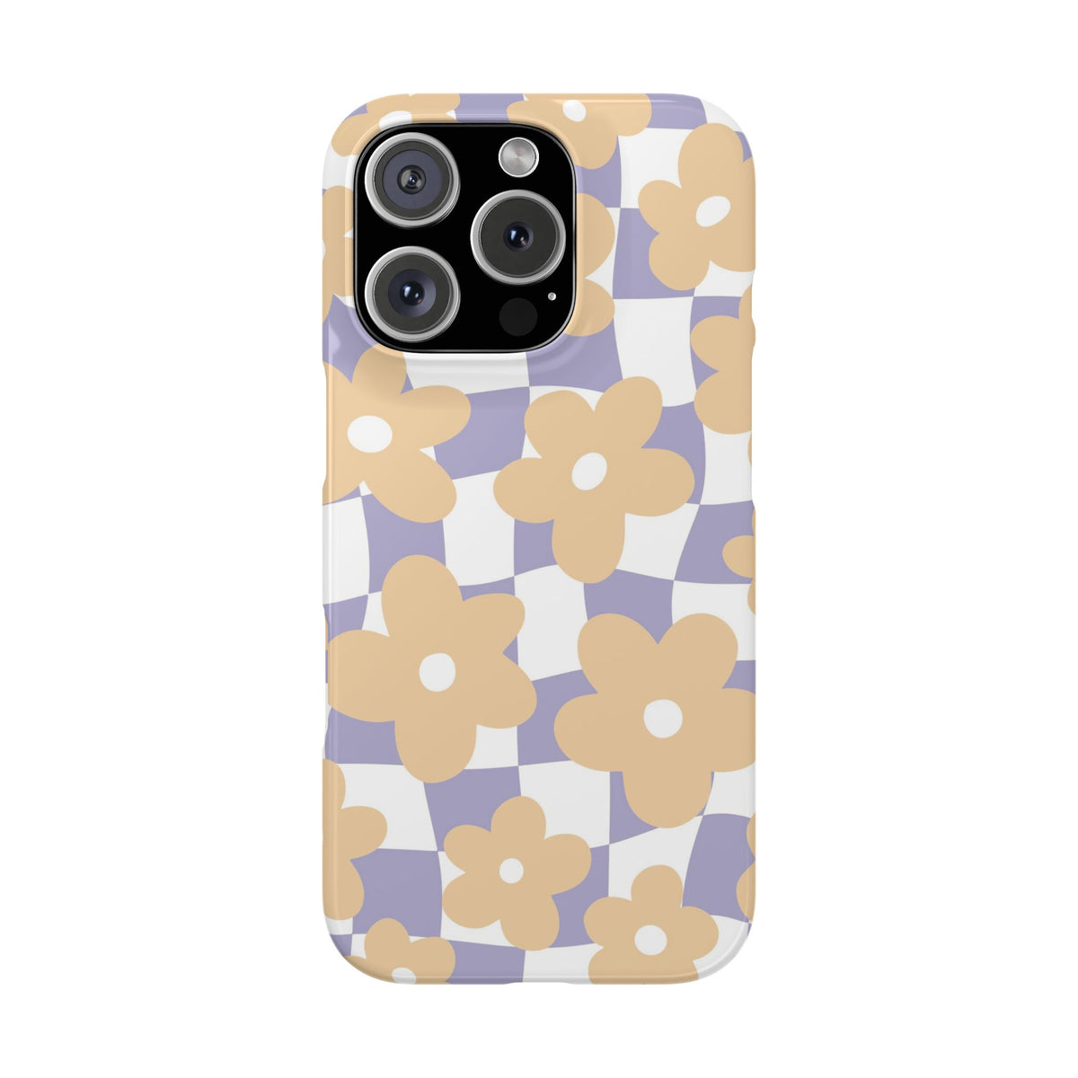 Yellow Floral Retro Grid - casetinger
