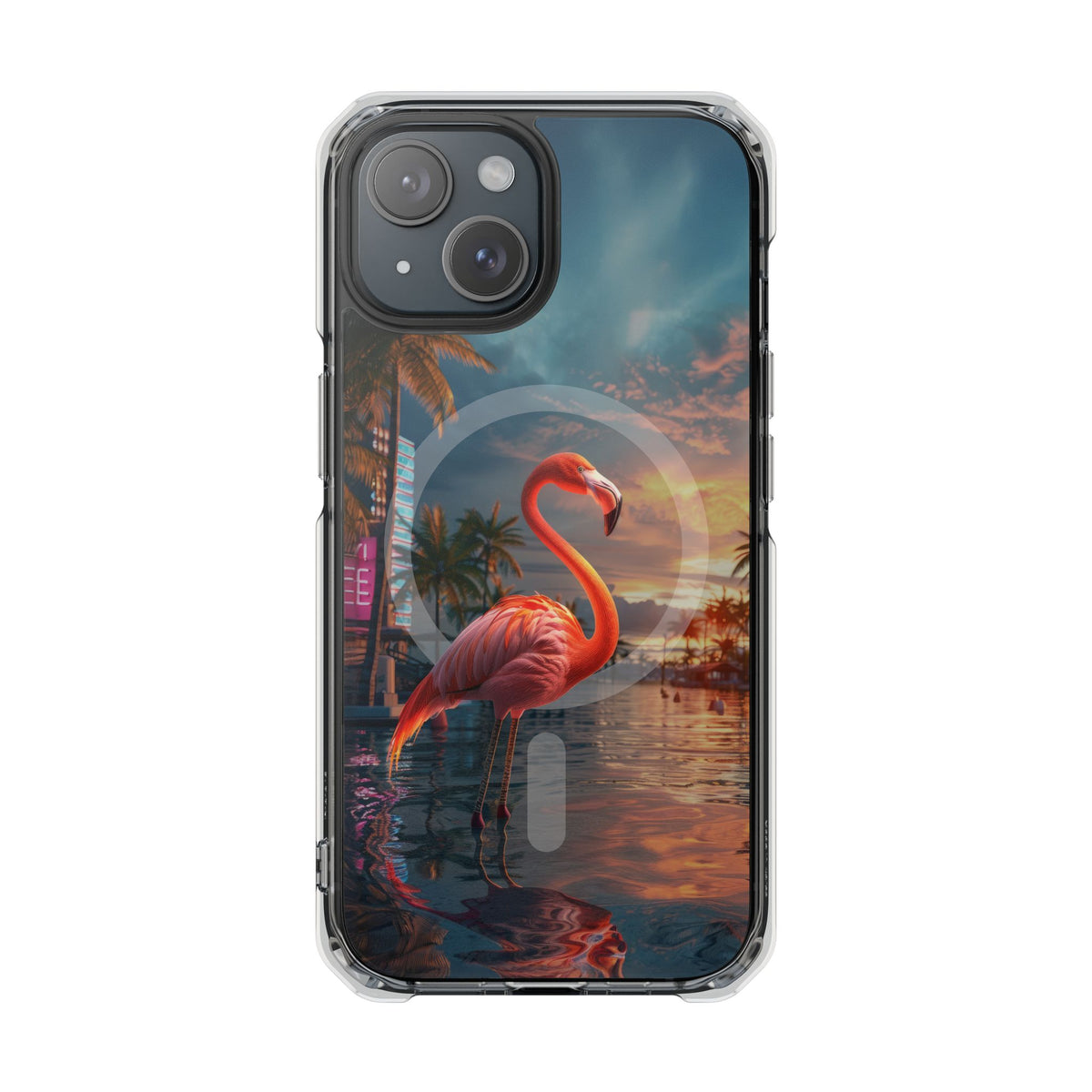 Tropical Miami Flamingo - Magnetic - casetinger
