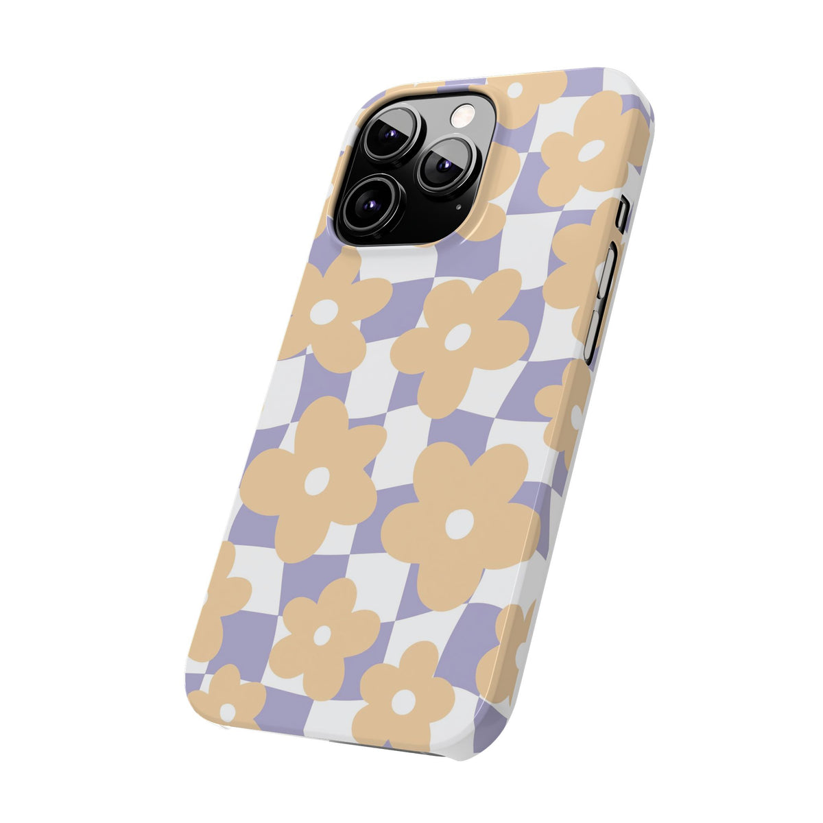 Yellow Floral Retro Grid - casetinger