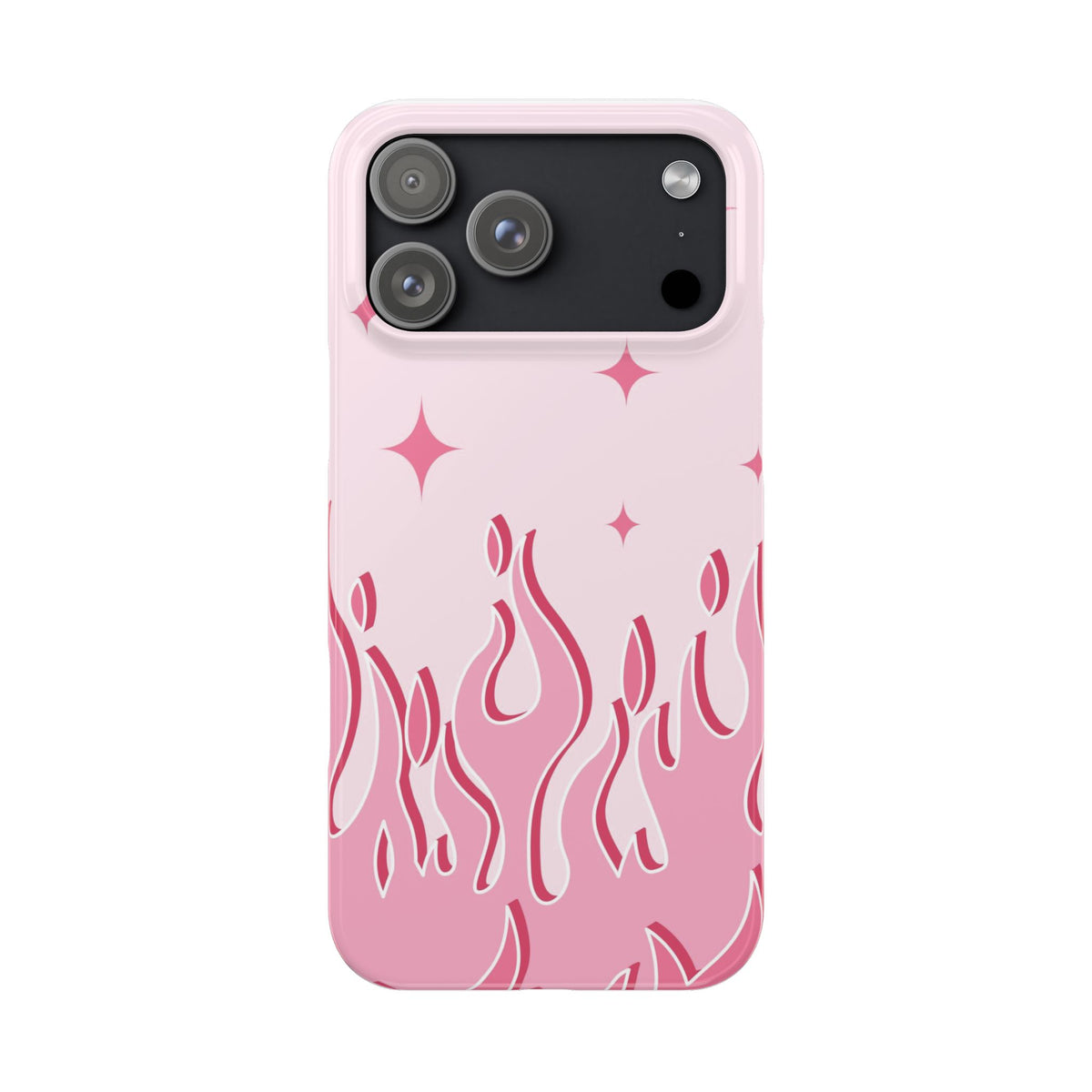 Pink Flame with Heart - casetinger